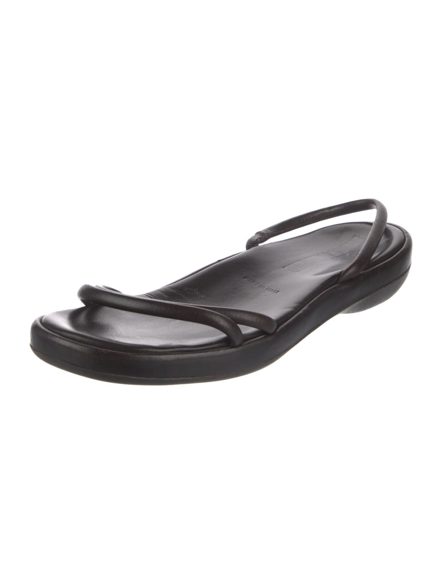 Jil Sander Leather Slingback Sandals