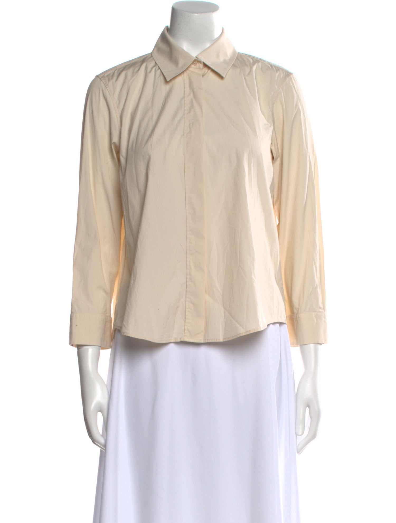 Jil Sander Three-Quarter Sleeve Button-Up Top