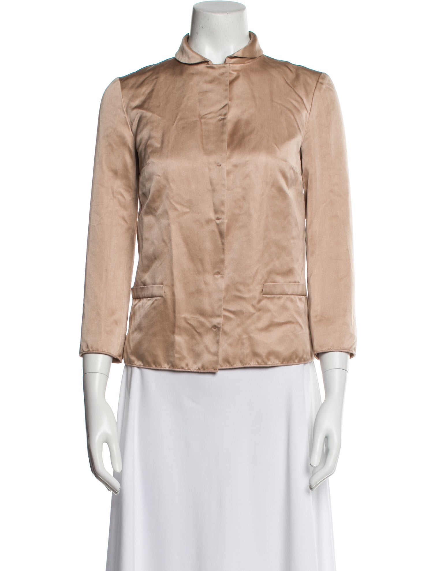 Jil Sander Silk Faux Fur Jacket