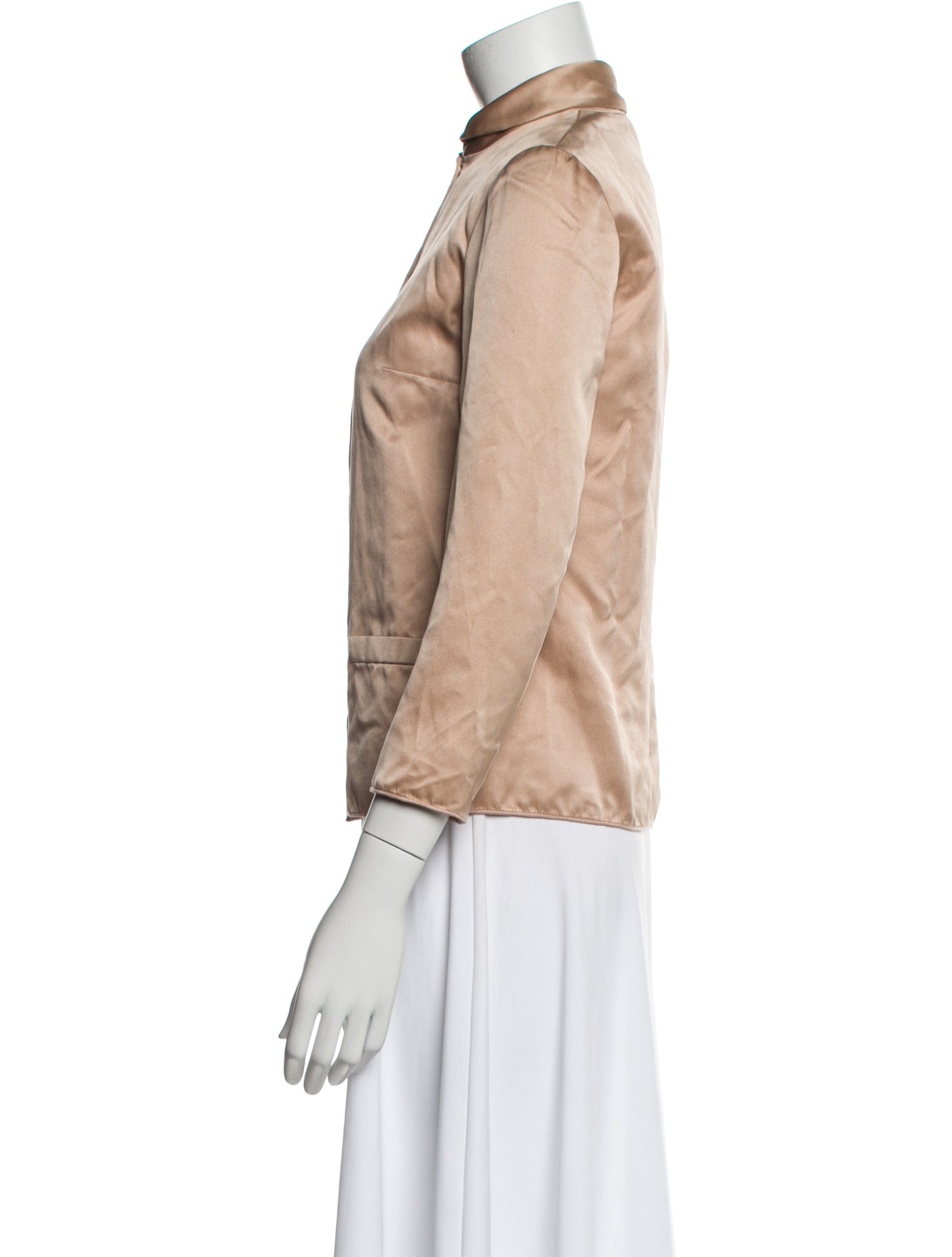 Jil Sander Silk Faux Fur Jacket