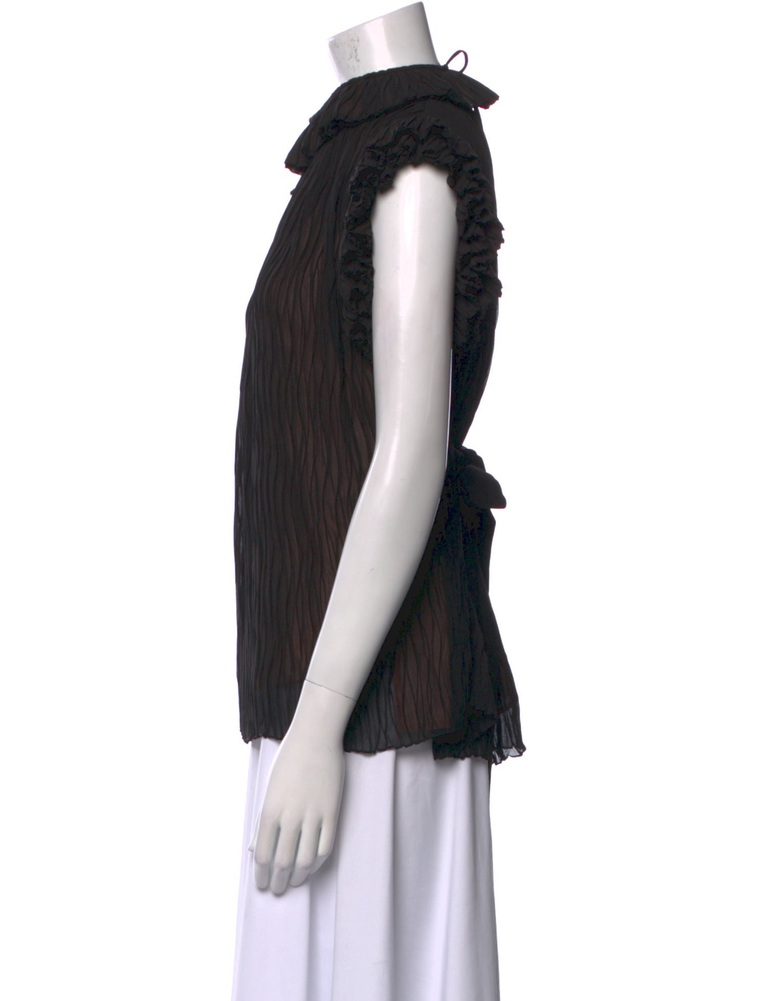 Jil Sander Mock Neck Short Sleeve Blouse