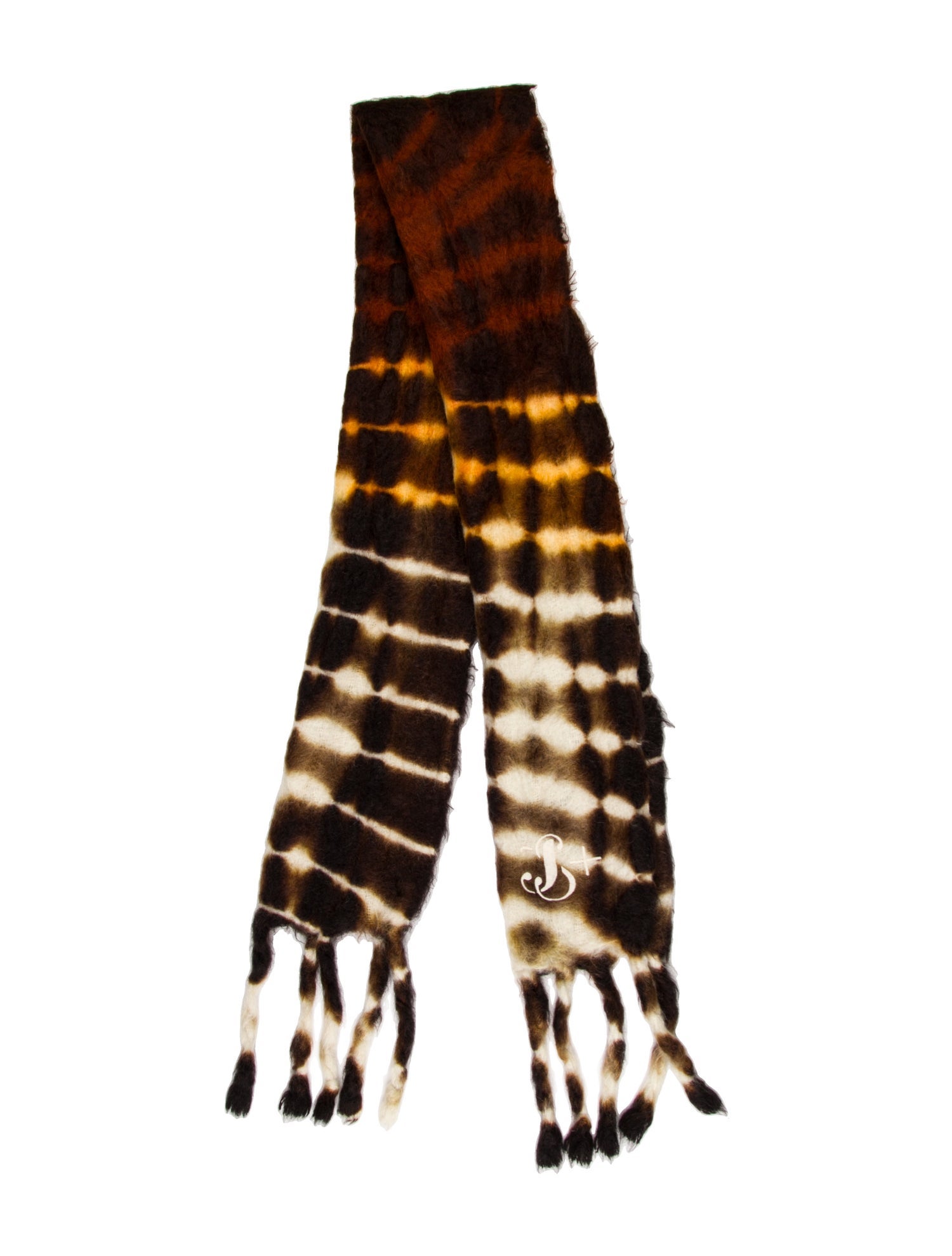 Jil Sander Wool Tie-Dye Print Scarf