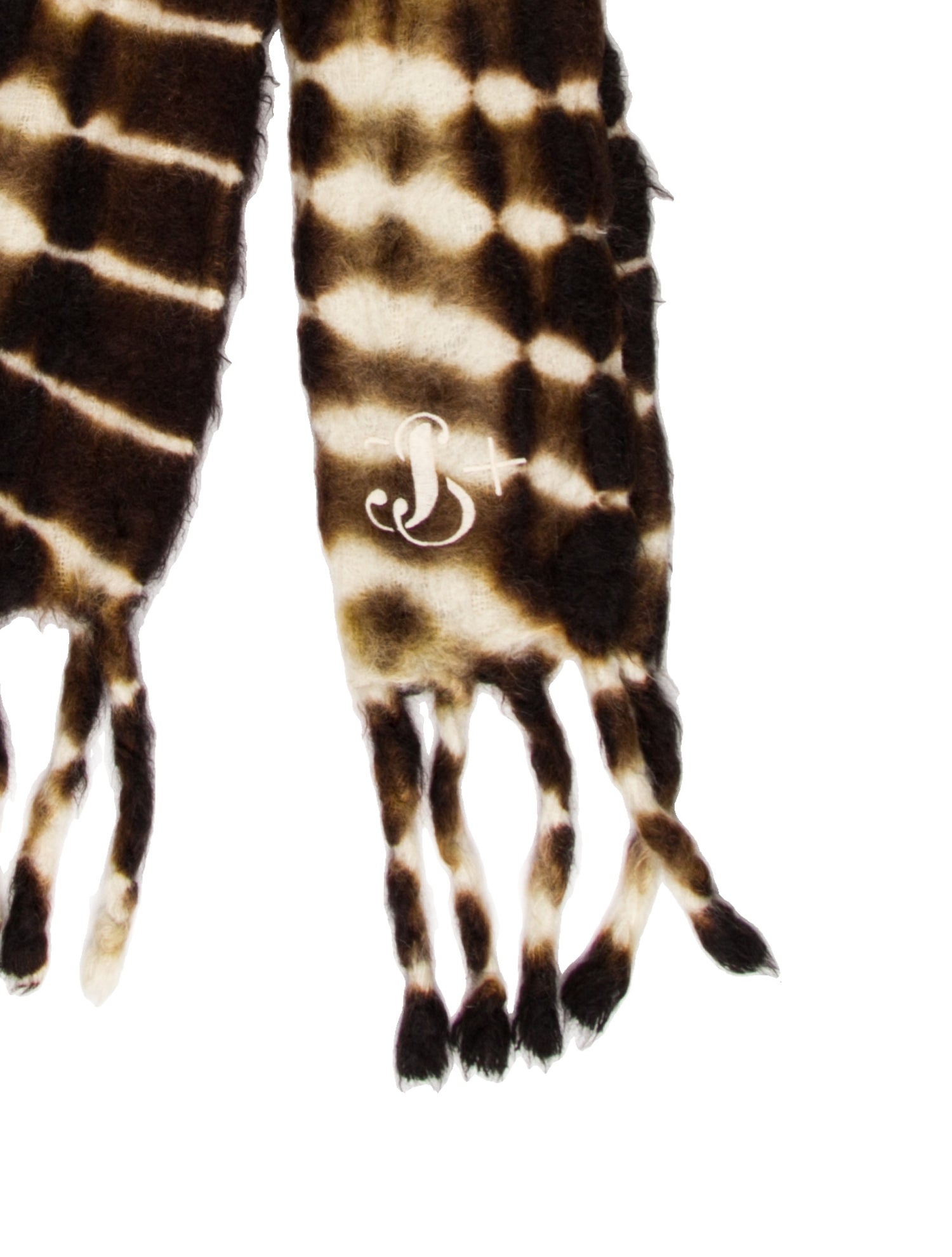 Jil Sander Wool Tie-Dye Print Scarf