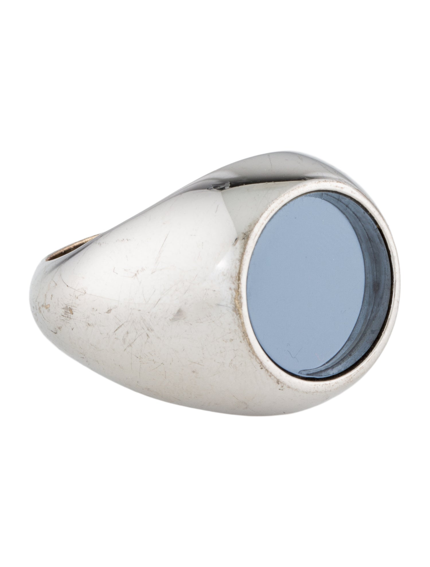Jil Sander Glass Flat Mirror Cocktail Ring