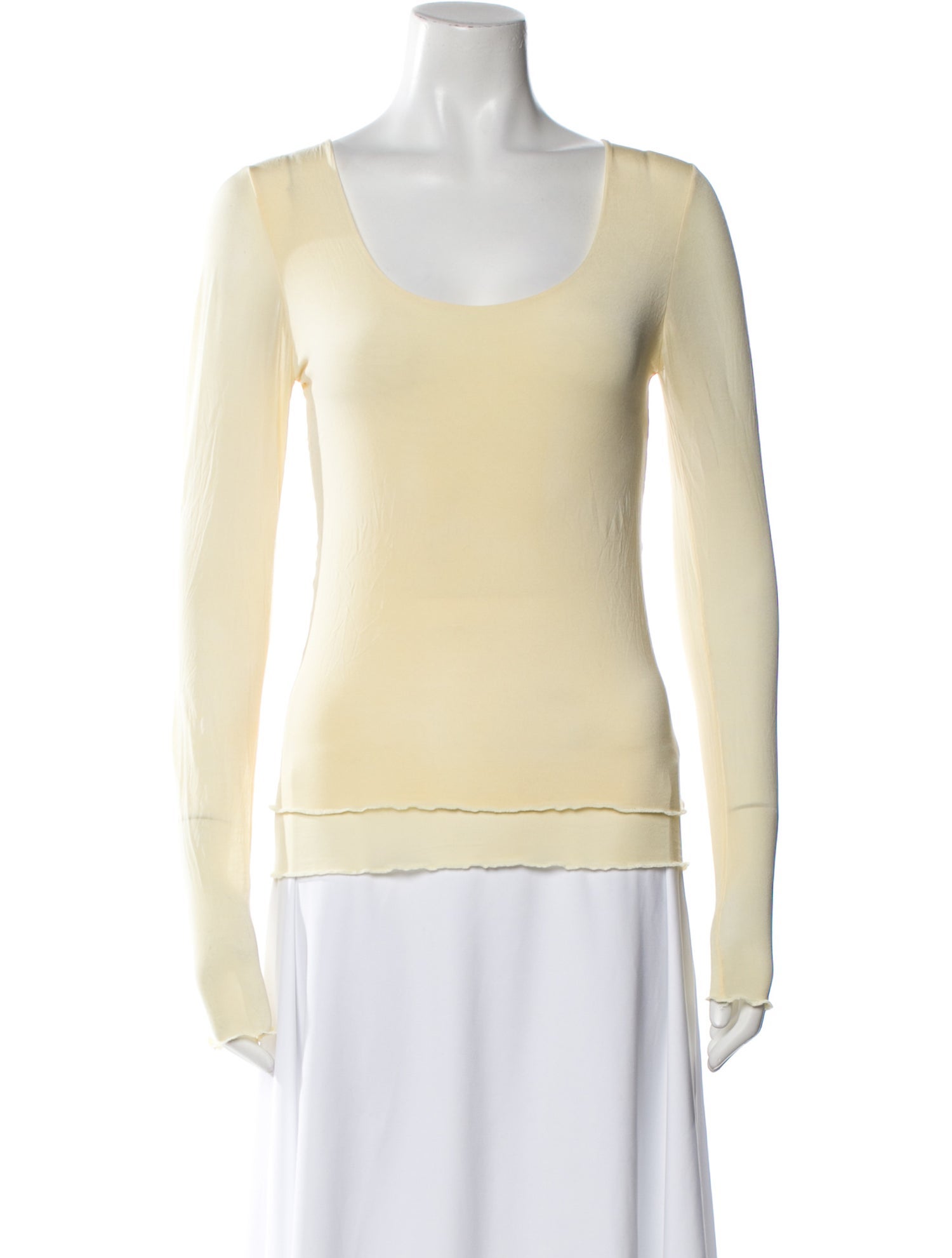 Jil Sander Scoop Neck Long Sleeve Top