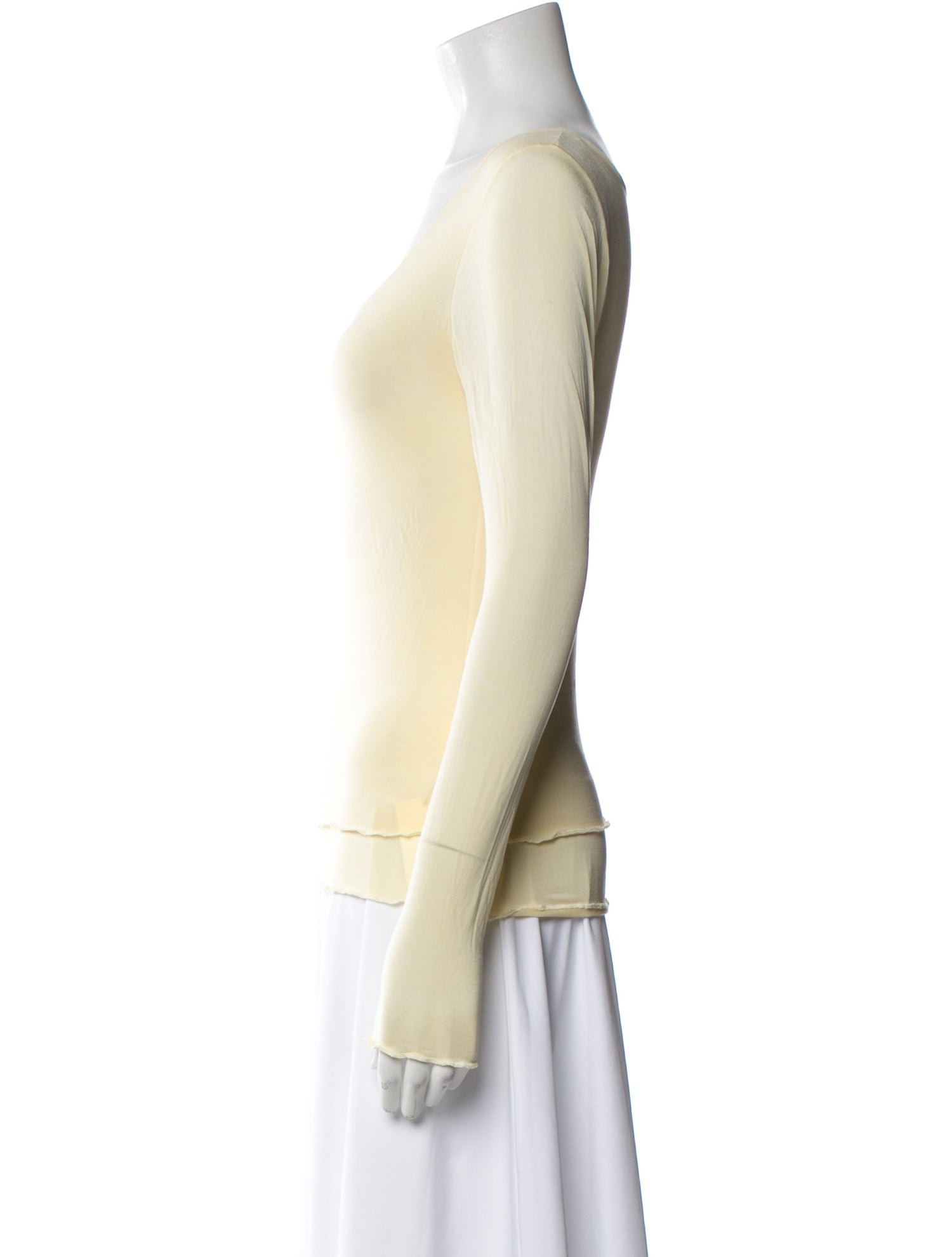 Jil Sander Scoop Neck Long Sleeve Top