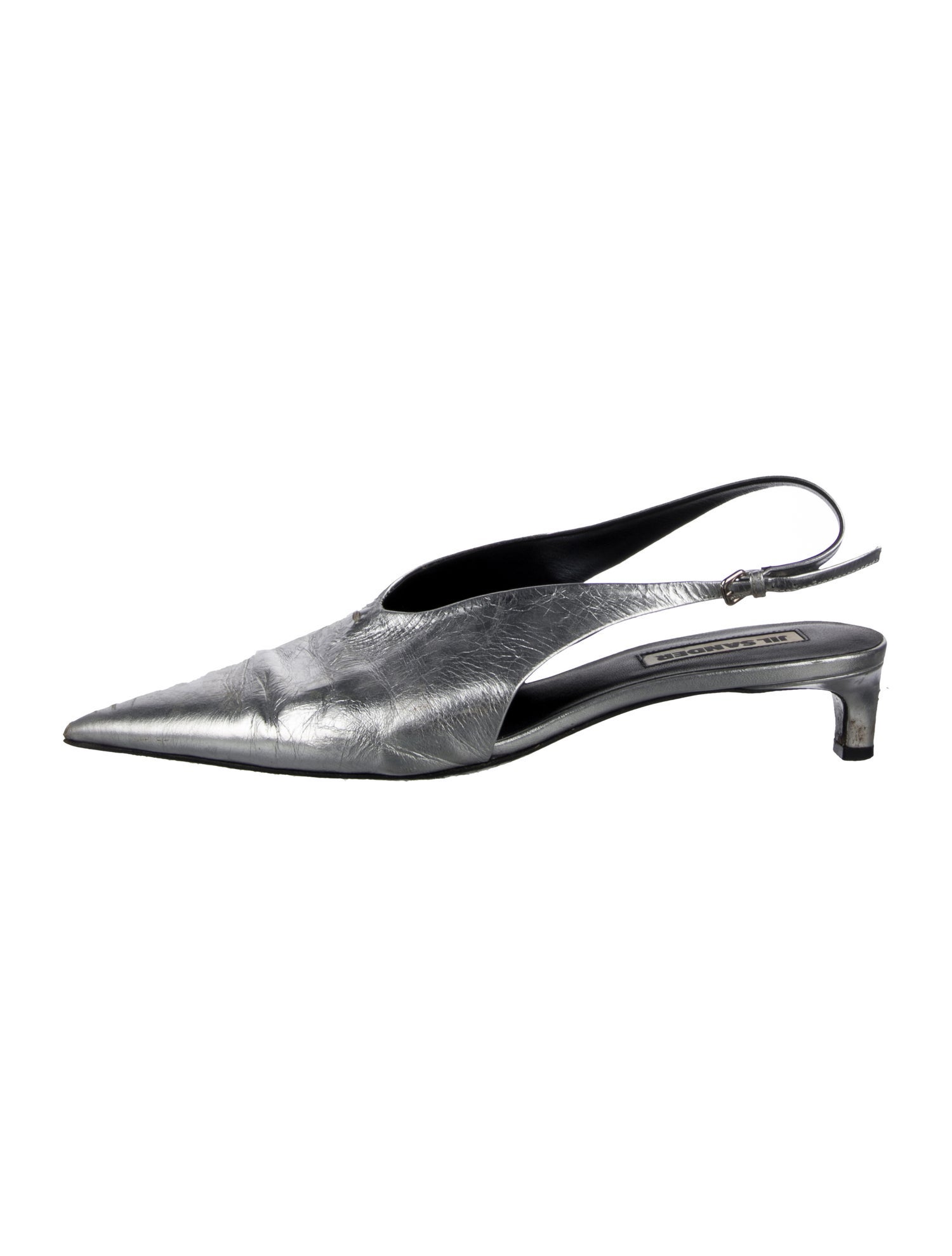 Jil Sander Leather Slingback Flats