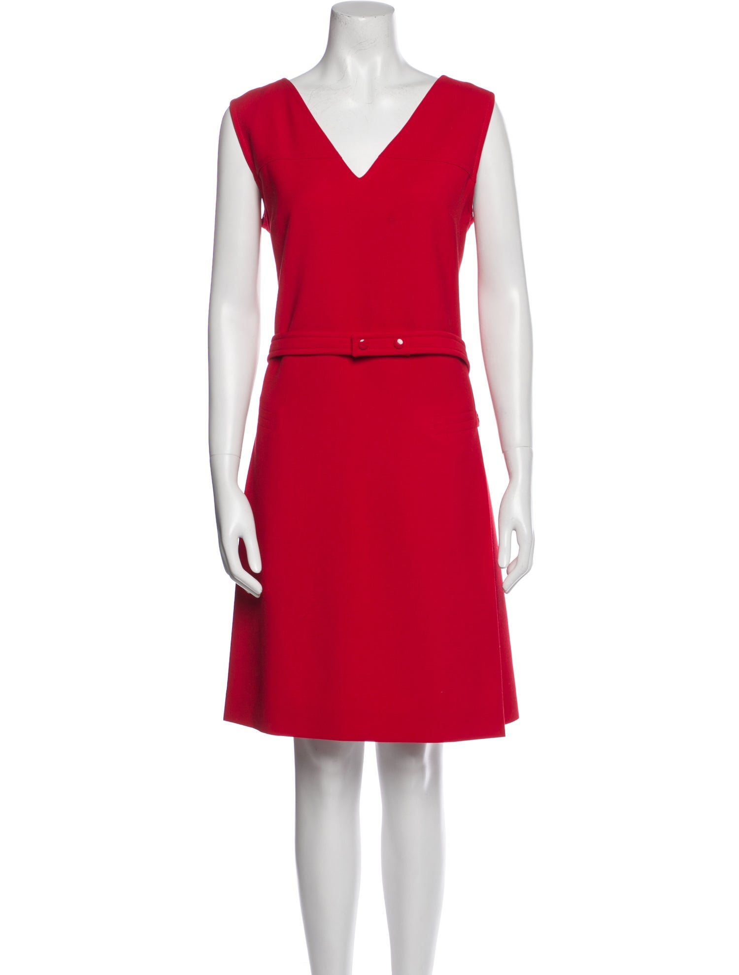 Jil Sander V-Neck Knee-Length Dress