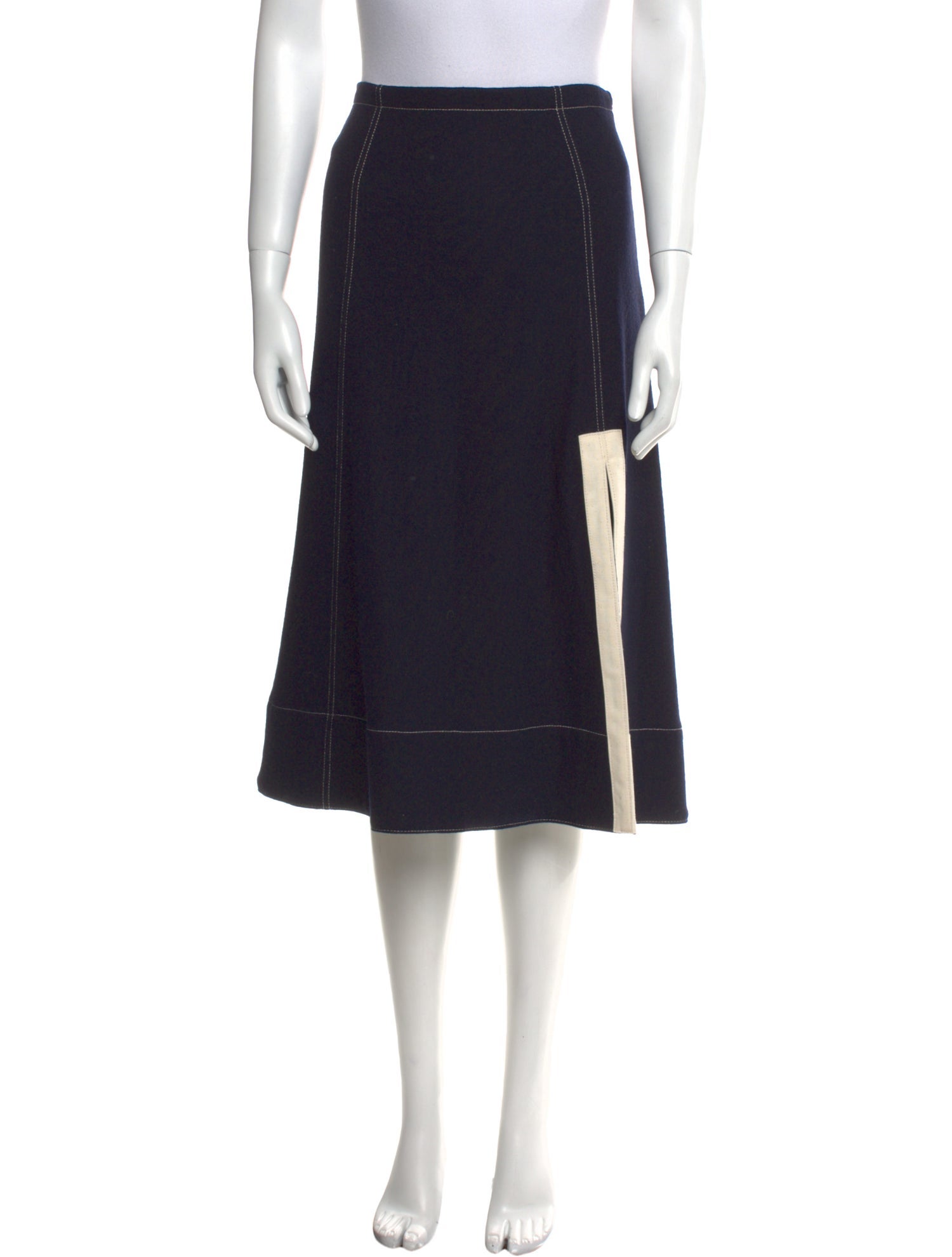 Jil Sander Wool Knee-Length Skirt