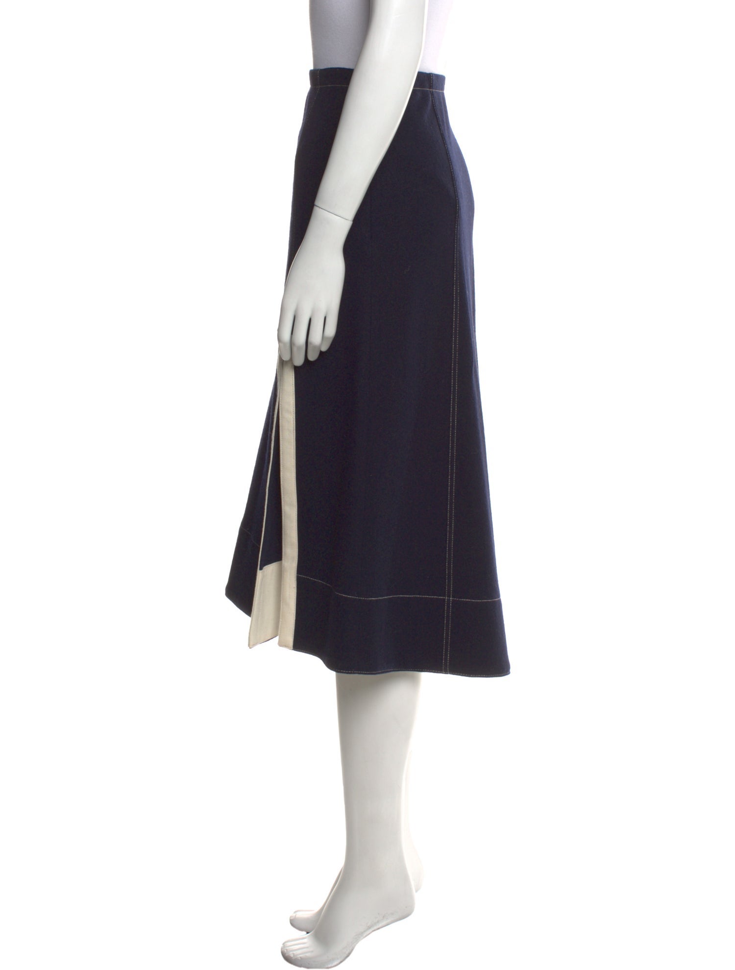 Jil Sander Wool Knee-Length Skirt