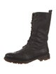 Jil Sander Leather Combat Boots
