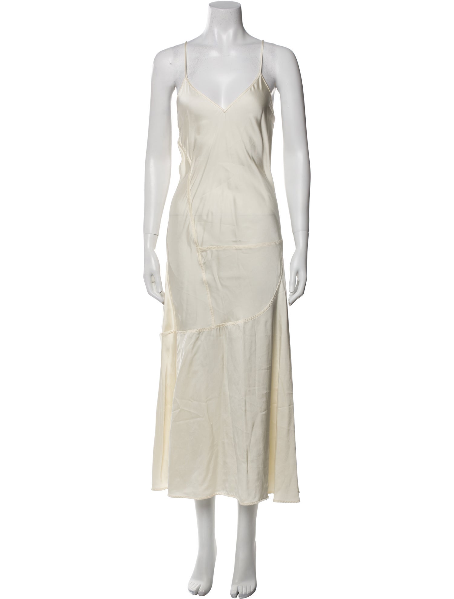 Jil Sander V-Neck Long Dress