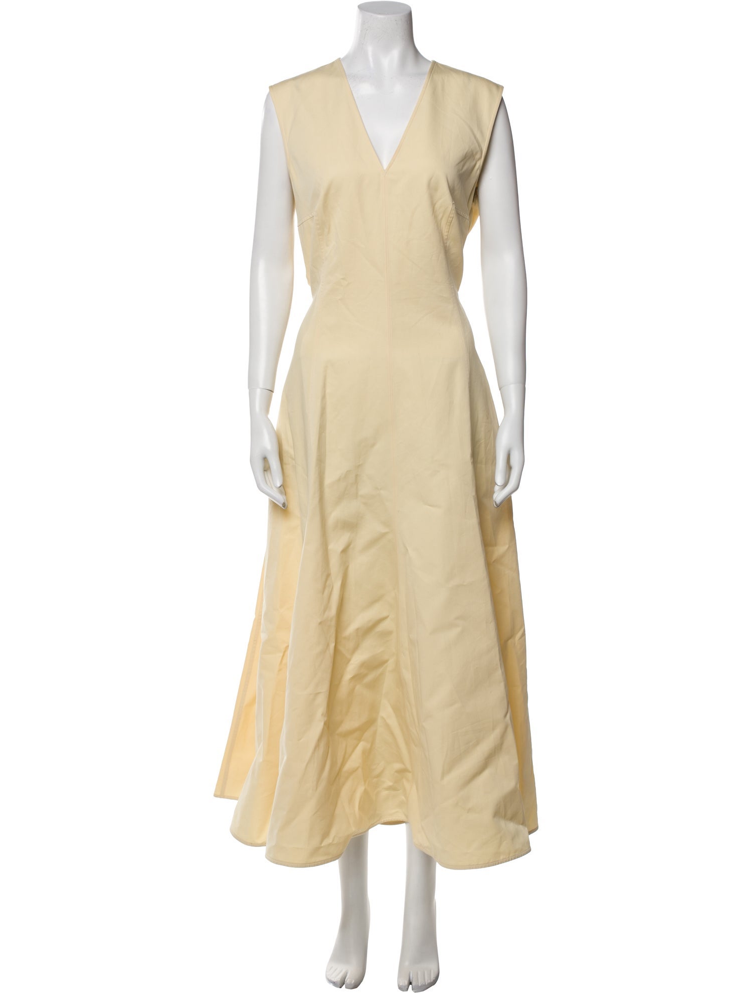 Jil Sander V-Neck Long Dress