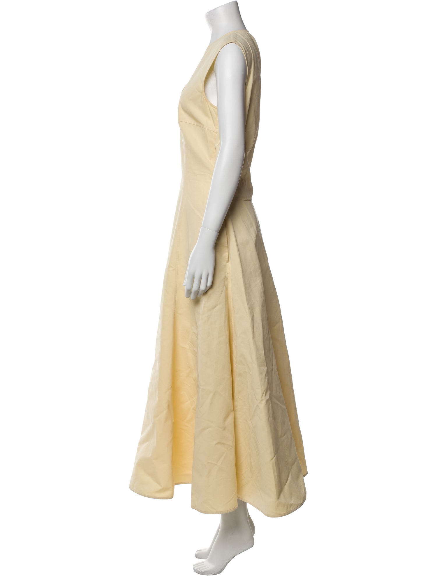 Jil Sander V-Neck Long Dress