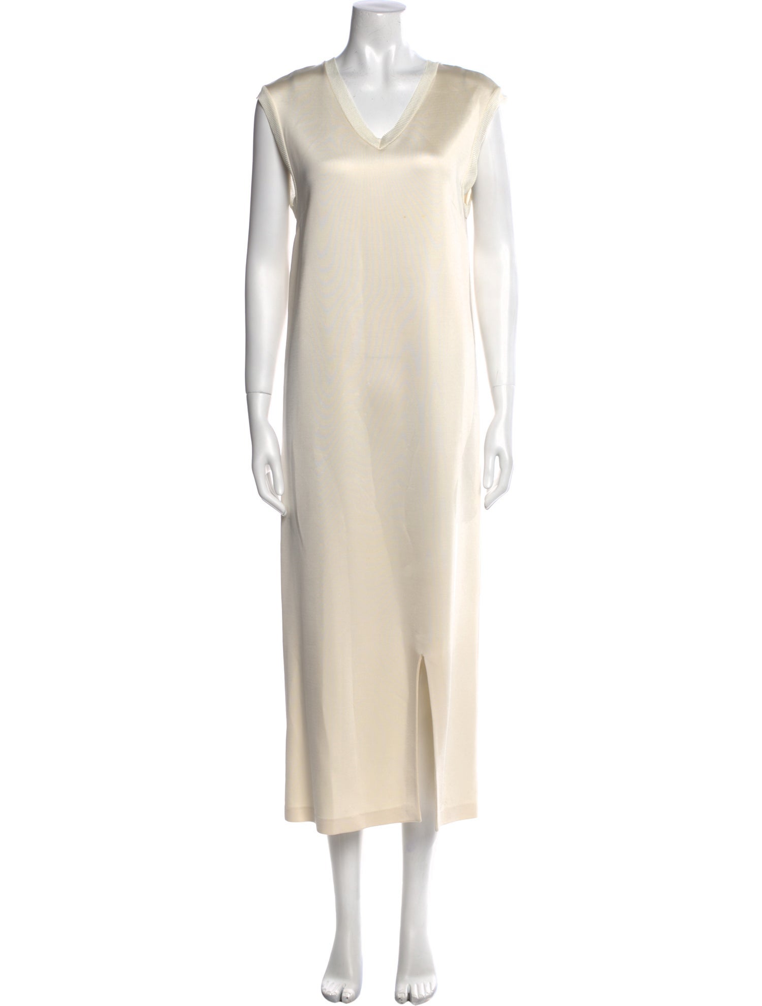 Jil Sander V-Neck Long Dress