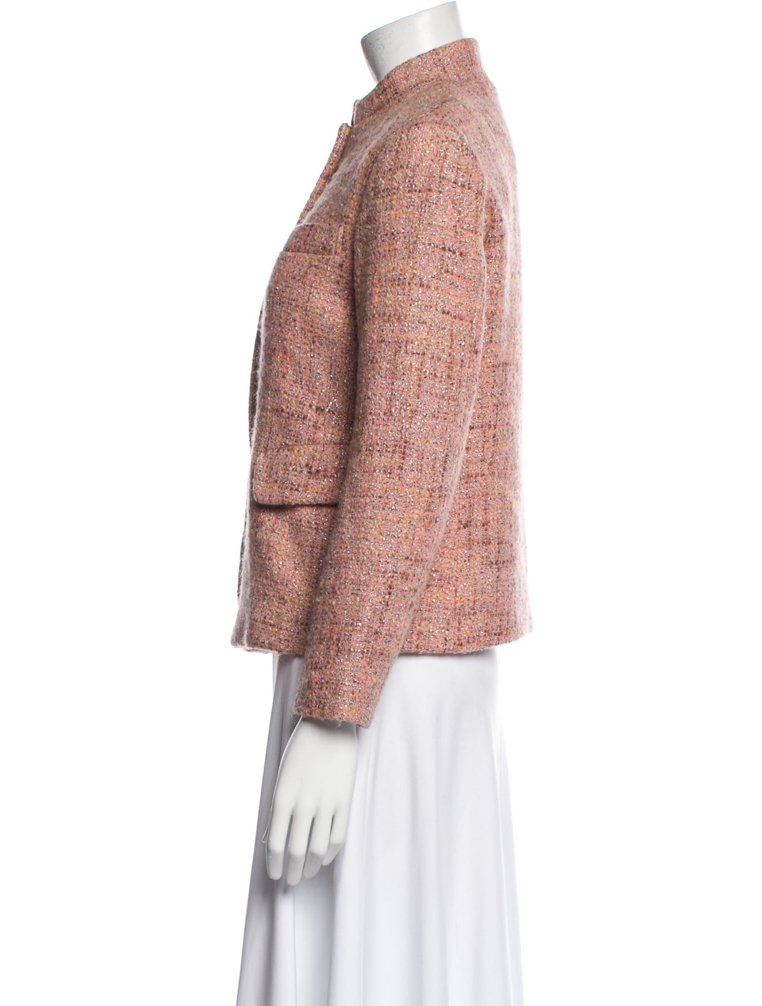 Jil Sander Virgin Wool Tweed Pattern Evening Jacket