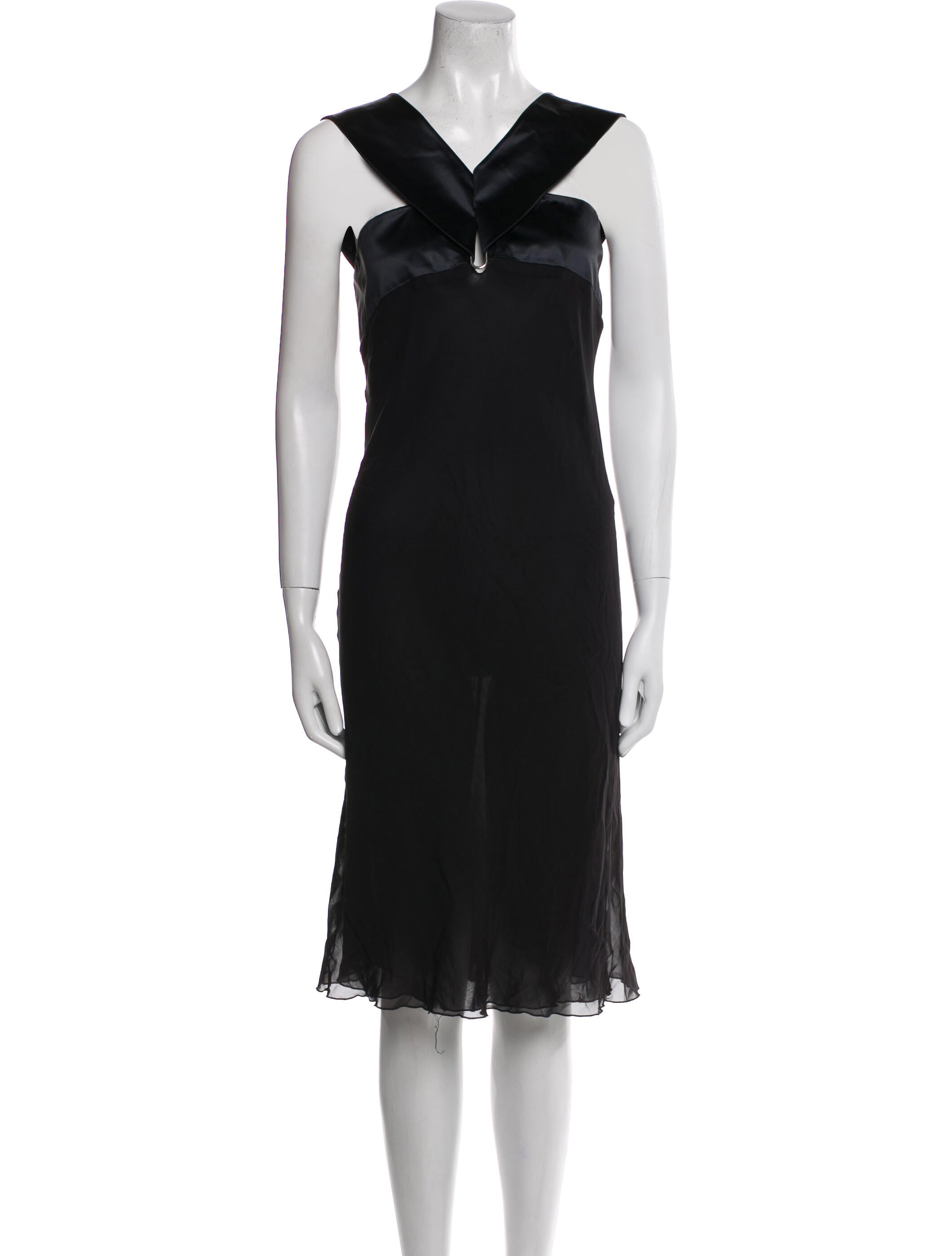 Jil Sander V-Neck Midi Length Dress