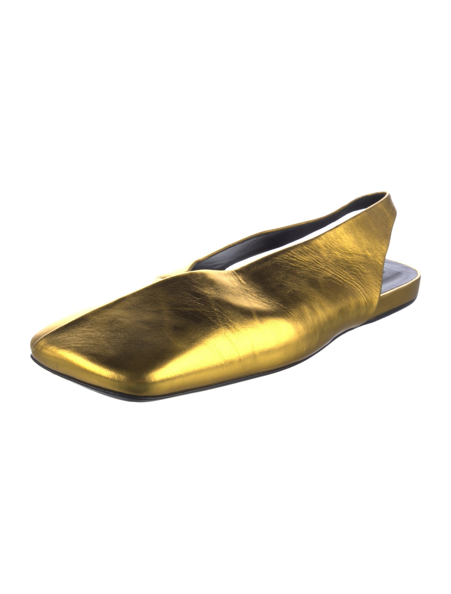 Jil Sander Leather Slingback Flats