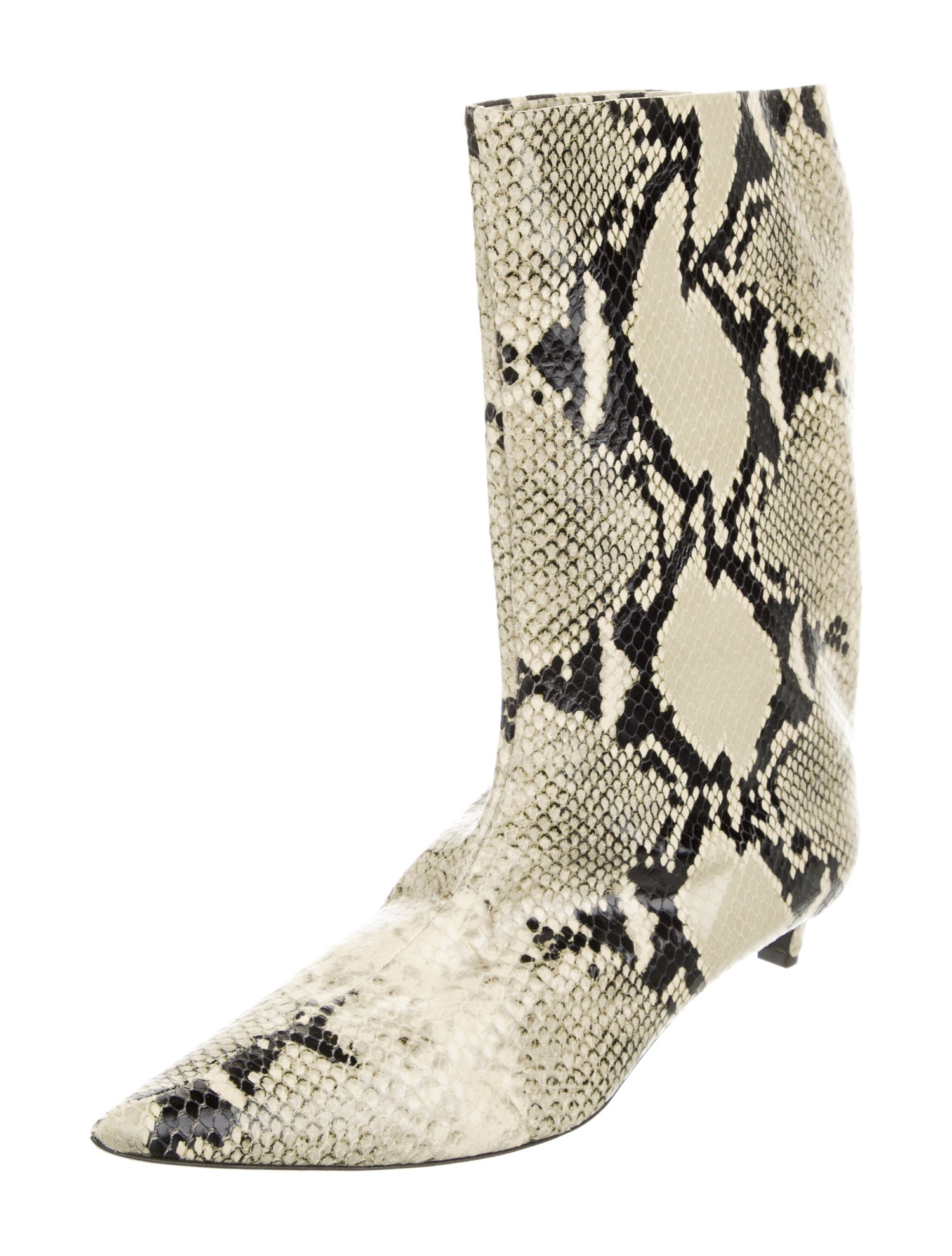 Jil Sander Leather Animal Print Boots