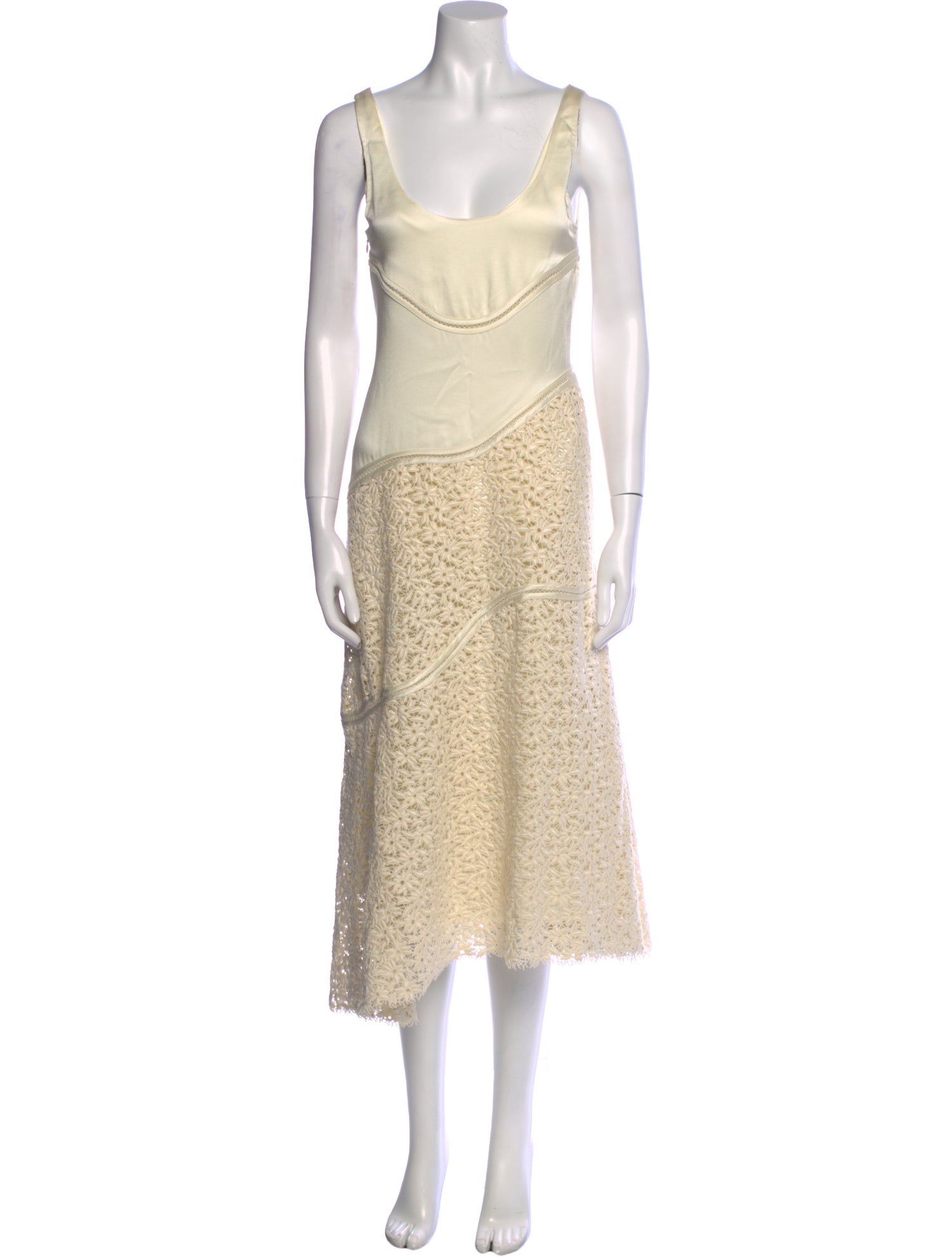 Jil Sander Scoop Neck Midi Length Dress