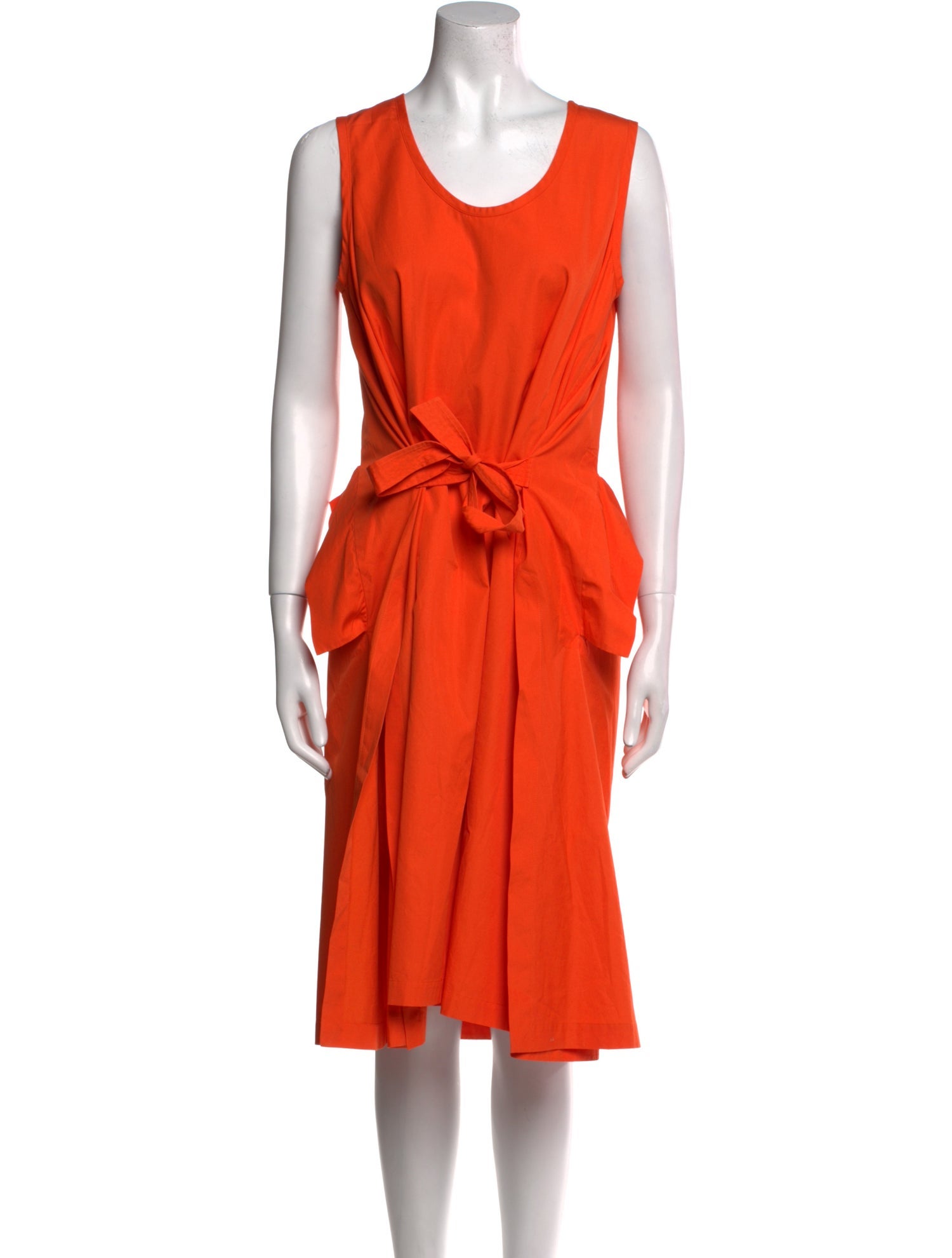 Jil Sander Scoop Neck Midi Length Dress