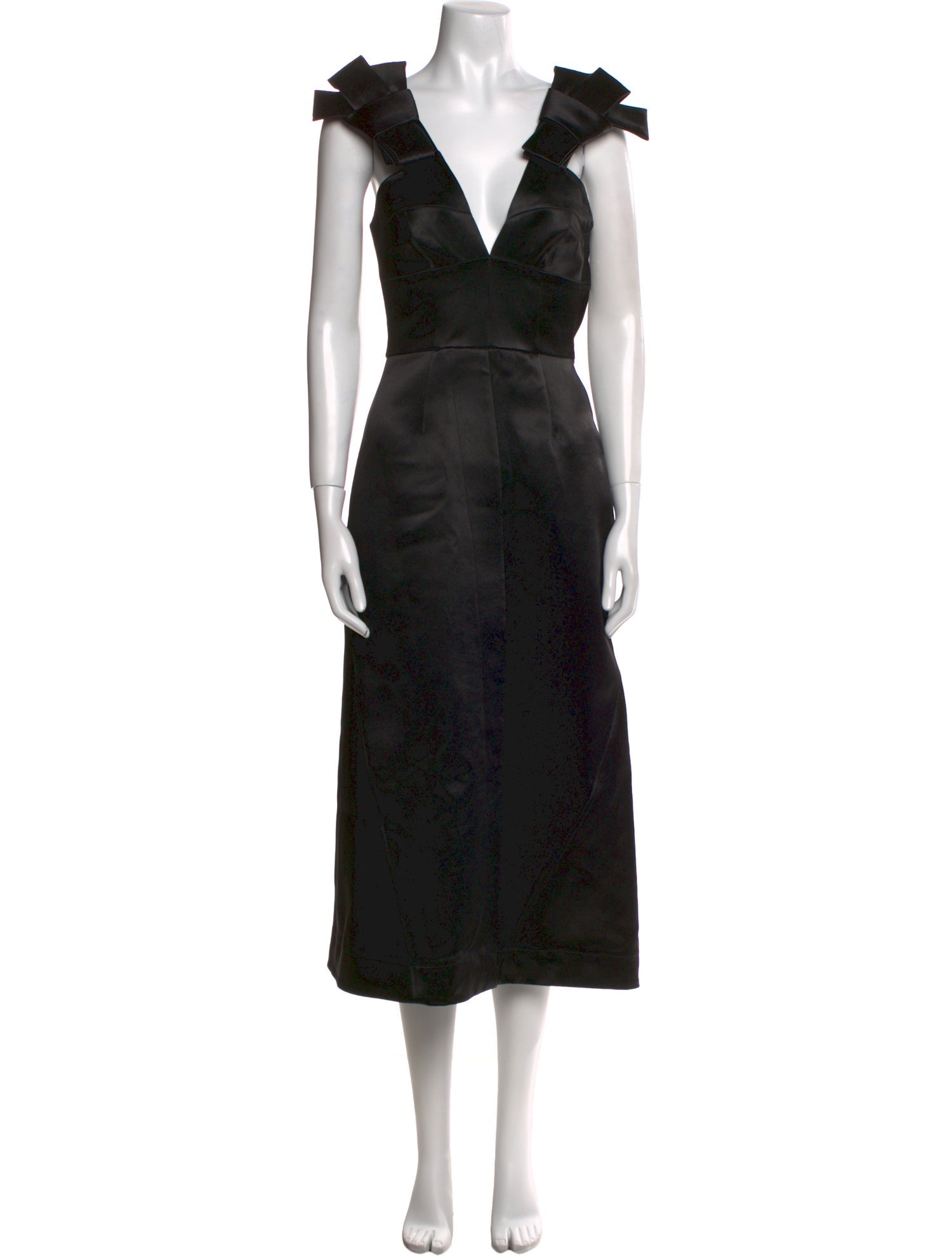 Jil Sander V-Neck Midi Length Dress