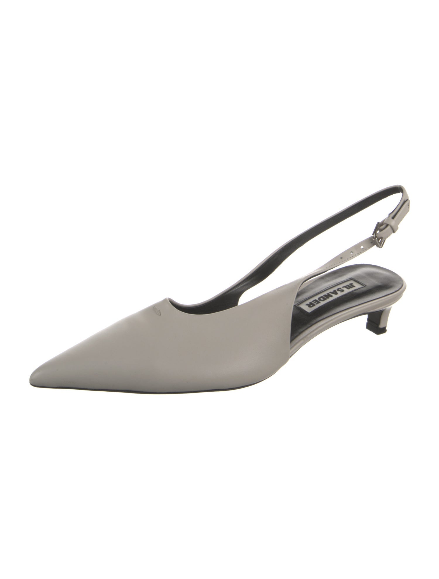 Jil Sander Leather Slingback Flats