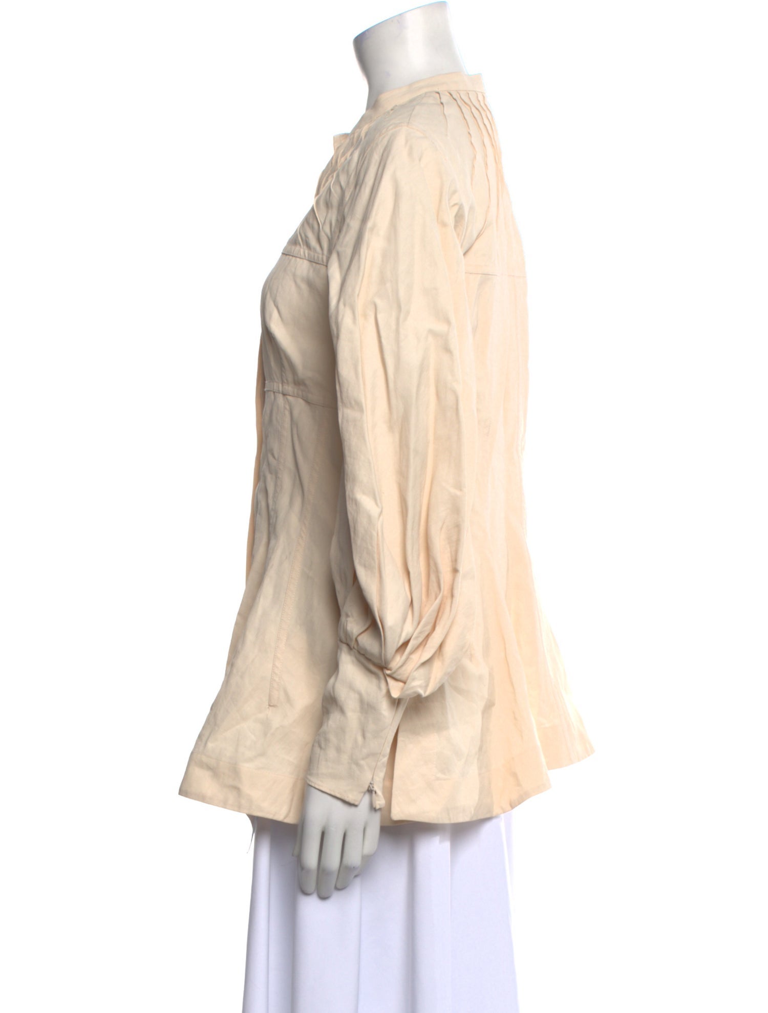 Jil Sander Linen V-Neck Button-Up Top w/ Tags