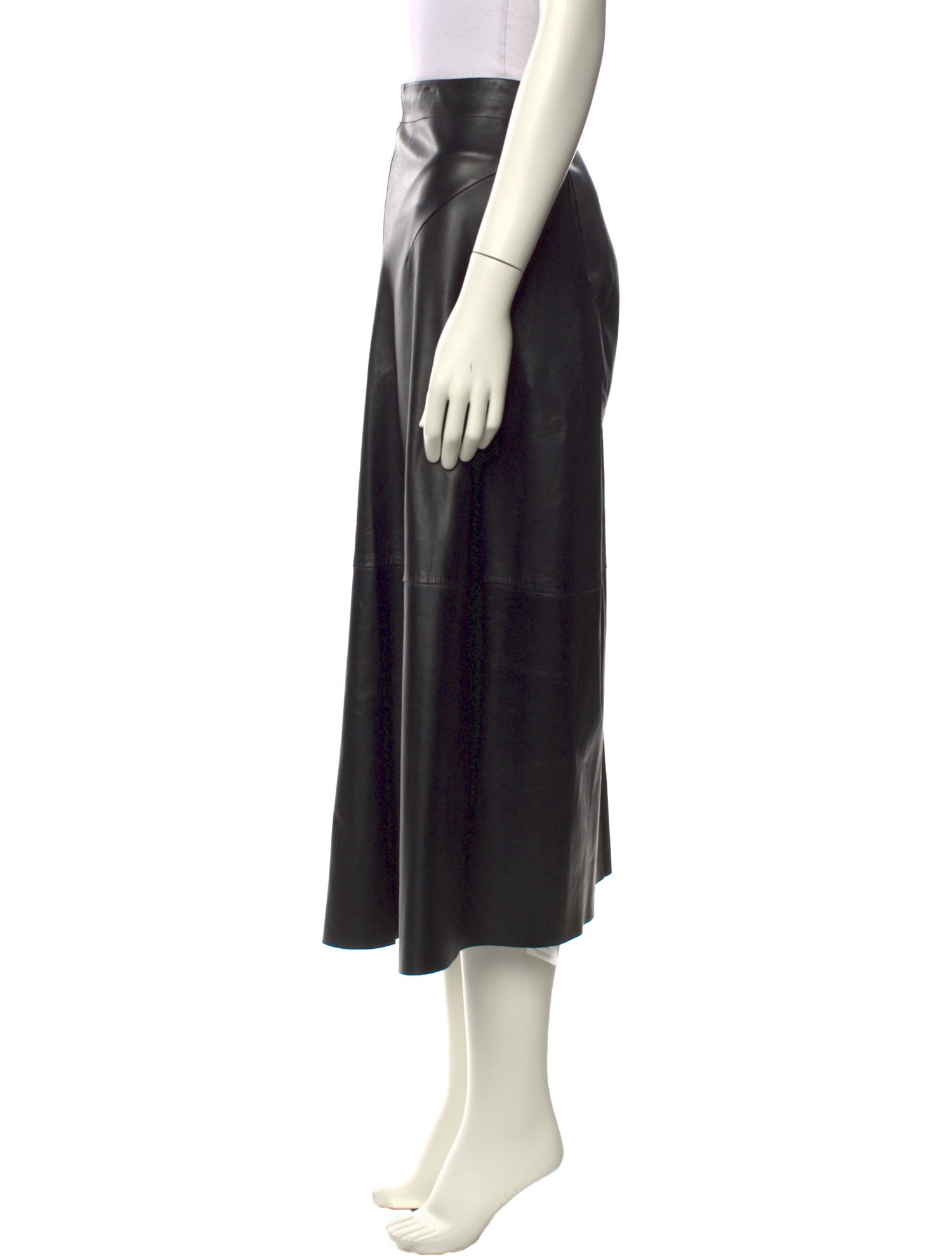 Jil Sander Lamb Leather Midi Length Skirt