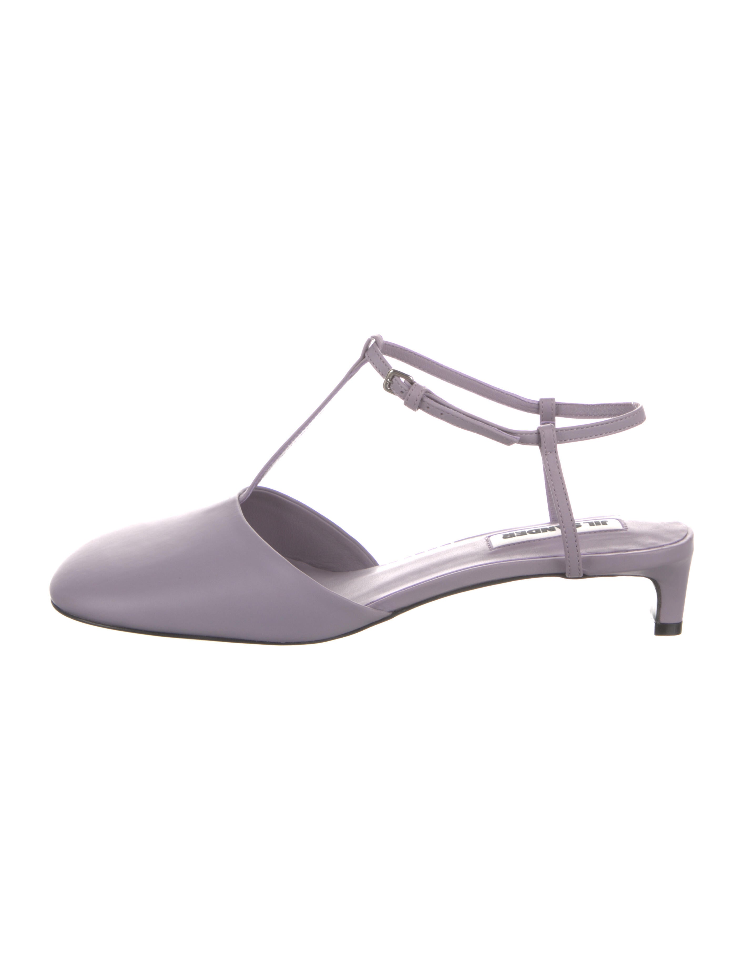 Jil Sander Leather T-Strap Sandals