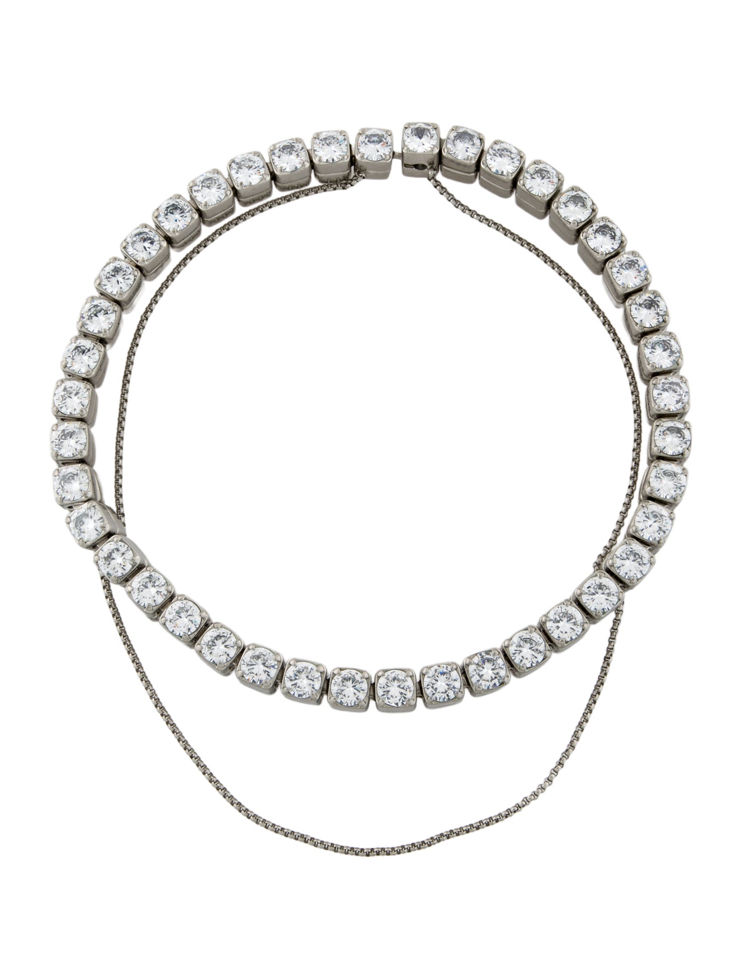 Jil Sander Cubic Zirconia Embellished Collar Necklace
