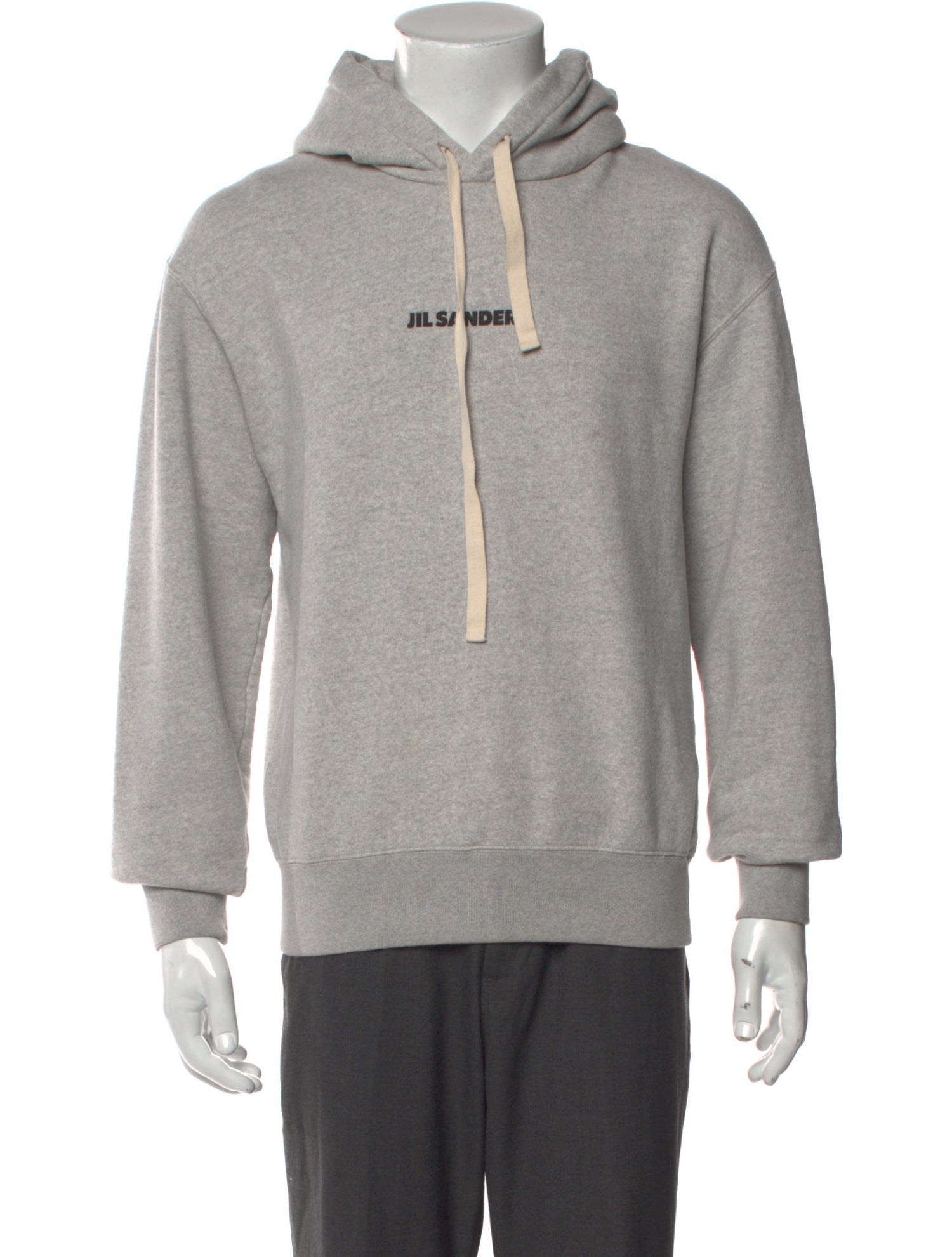 Jil Sander Graphic Print Crew Neck Hoodie