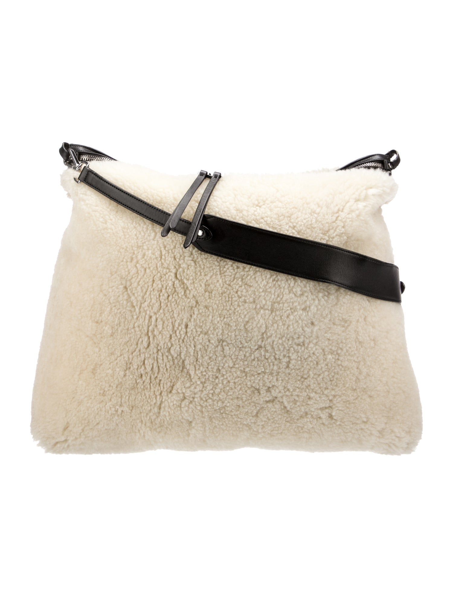 Jil Sander Shearling Shoulder Bag
