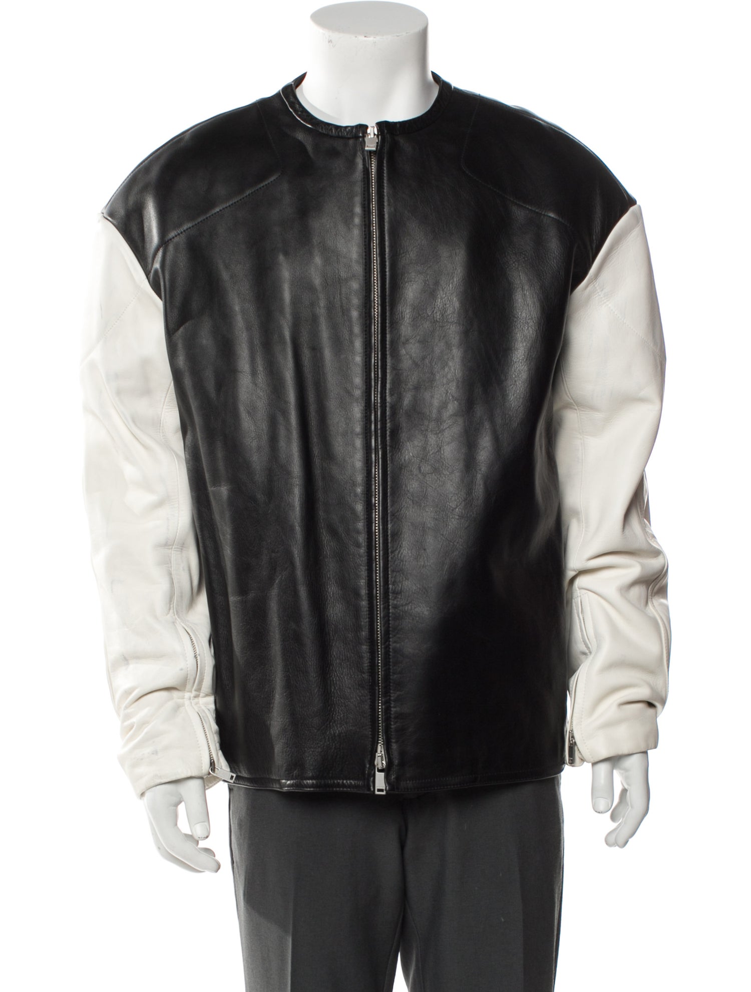 Jil Sander Calf Leather Moto Jacket