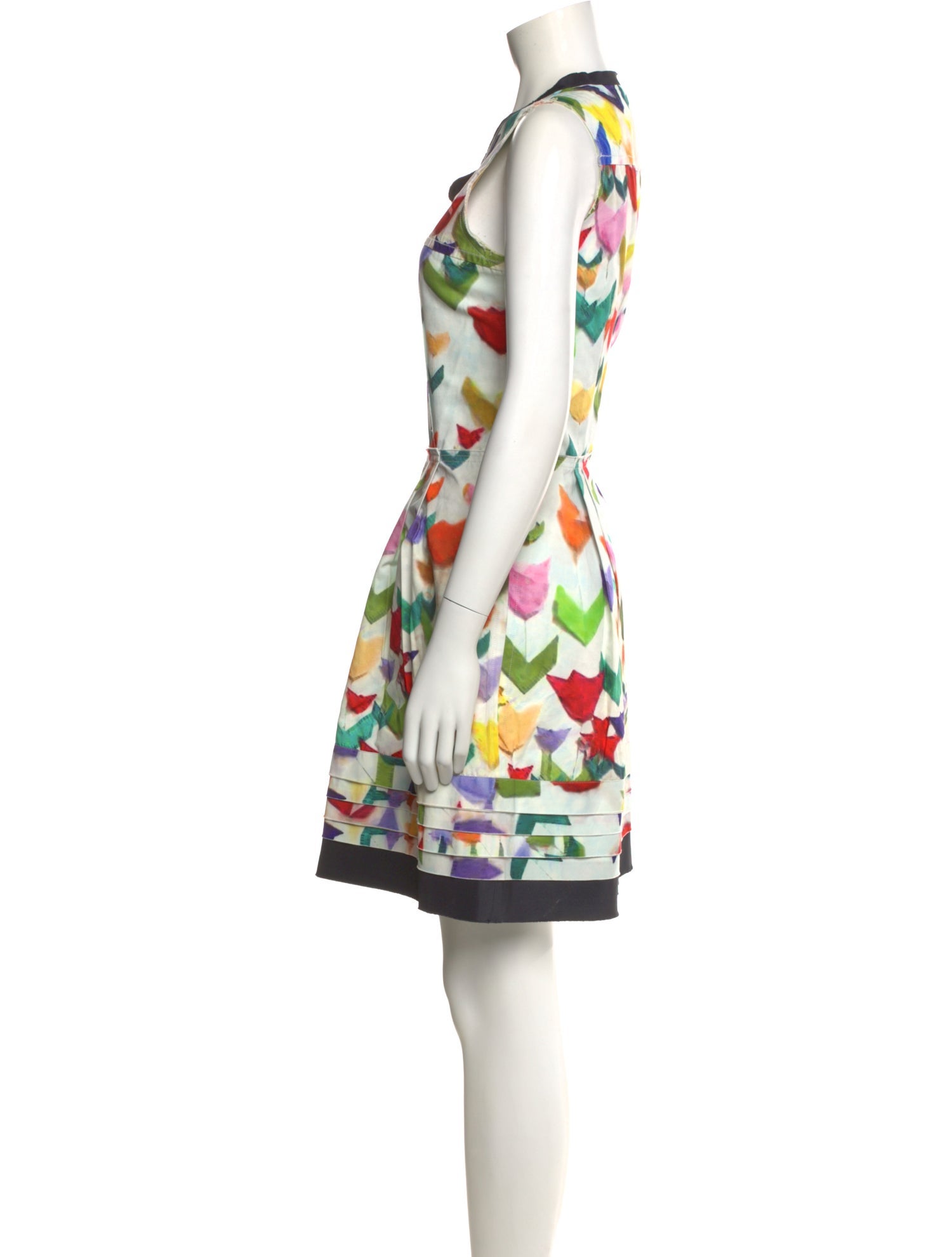 Jil Sander Navy Printed Mini Dress