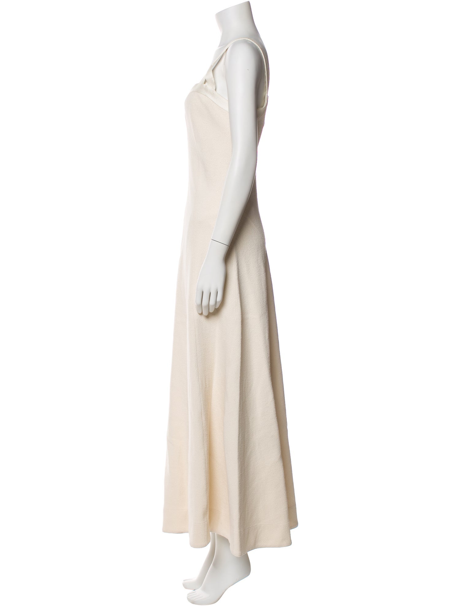 Jil Sander V-Neck Long Dress