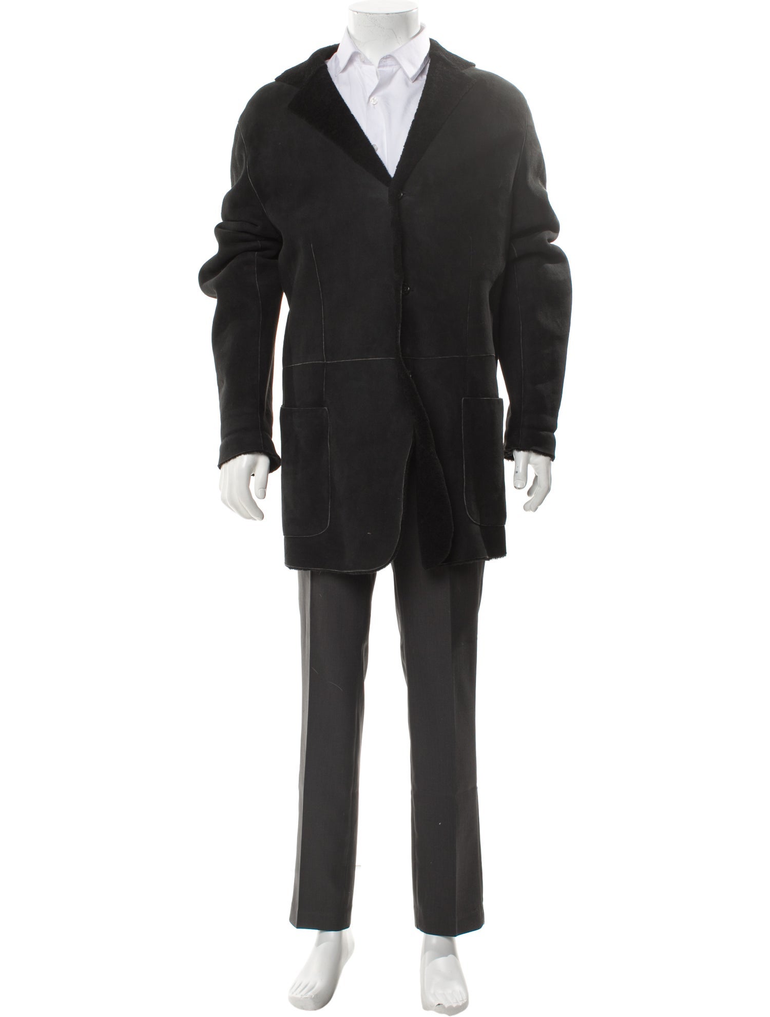 Jil Sander Leather Overcoat