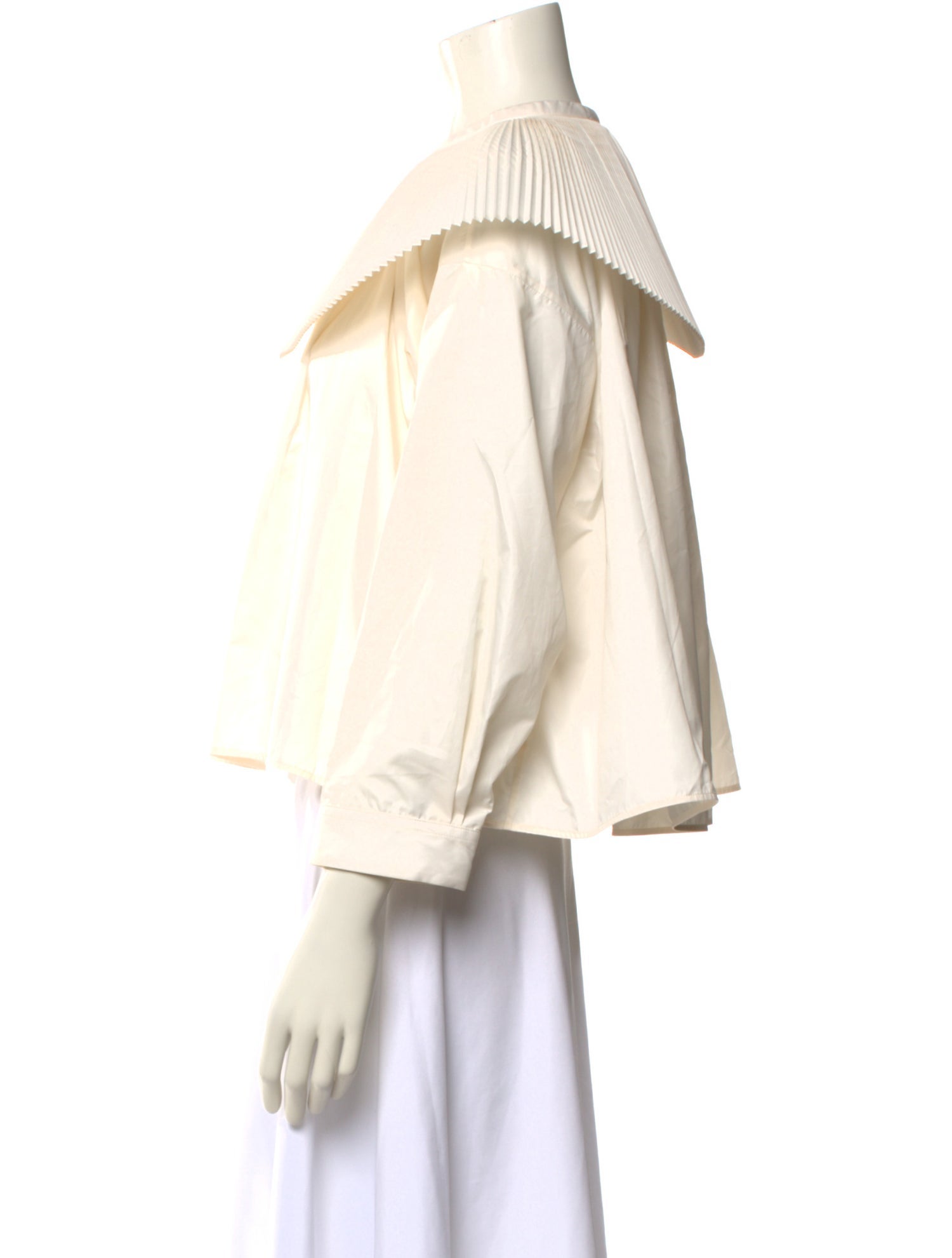 Jil Sander Off-The-Shoulder Three-Quarter Sleeve Blouse