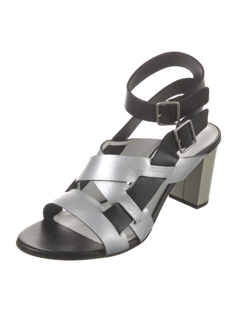 Jil Sander Leather Colorblock Pattern Gladiator S… - image 2