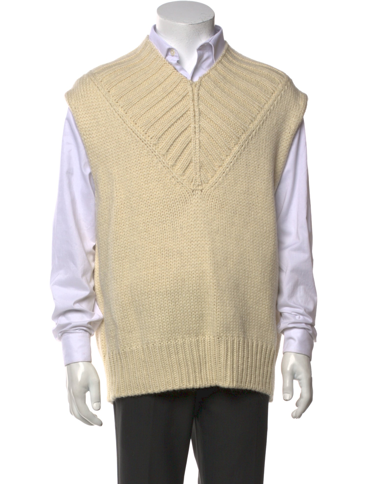Jil Sander Wool V-Neck Sweater Vest