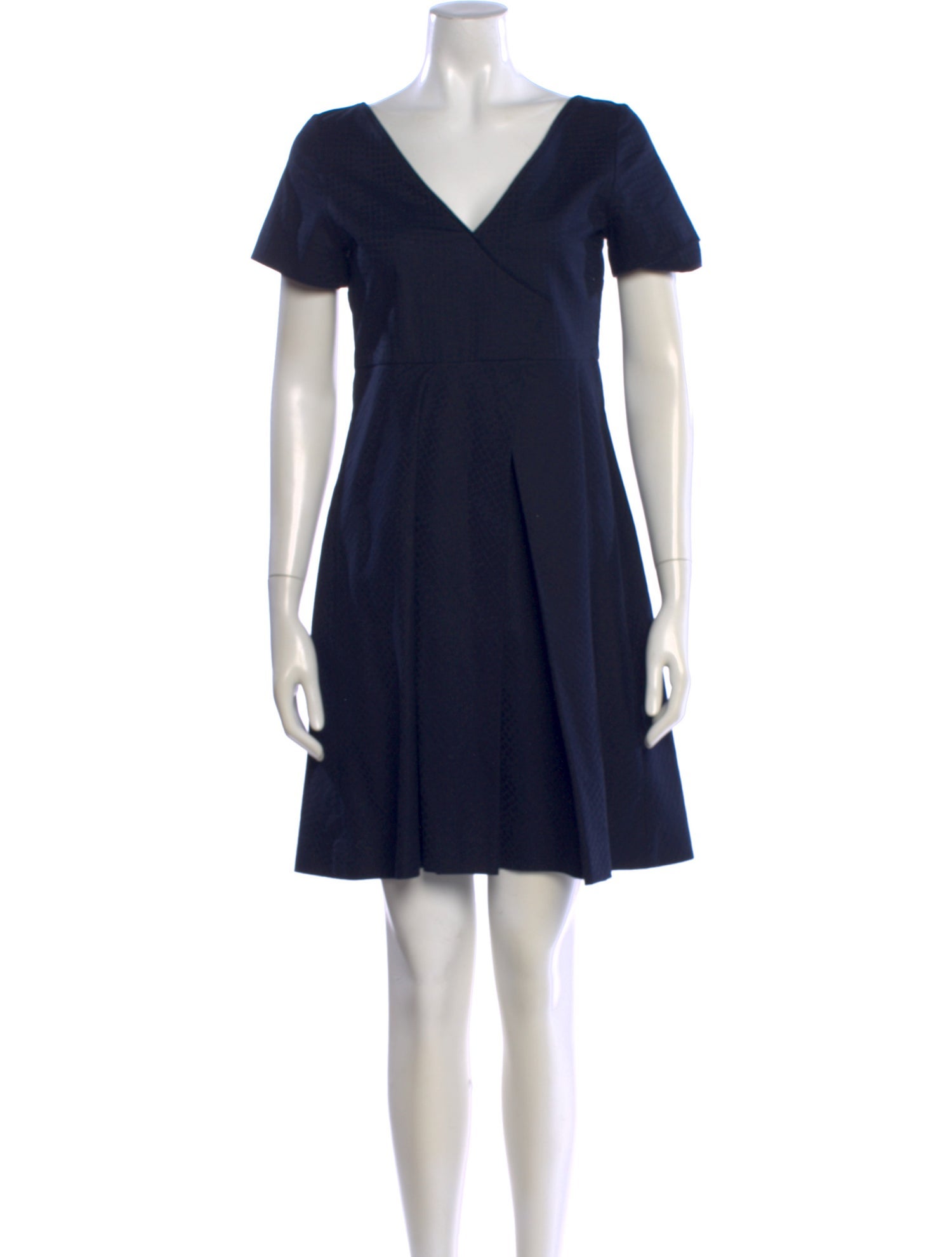 Jil Sander Navy V-Neck Mini Dress