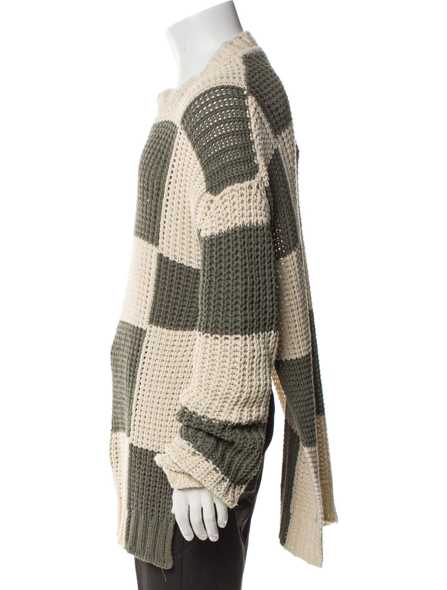 Jil Sander Colorblock Pattern Crew Neck Pullover