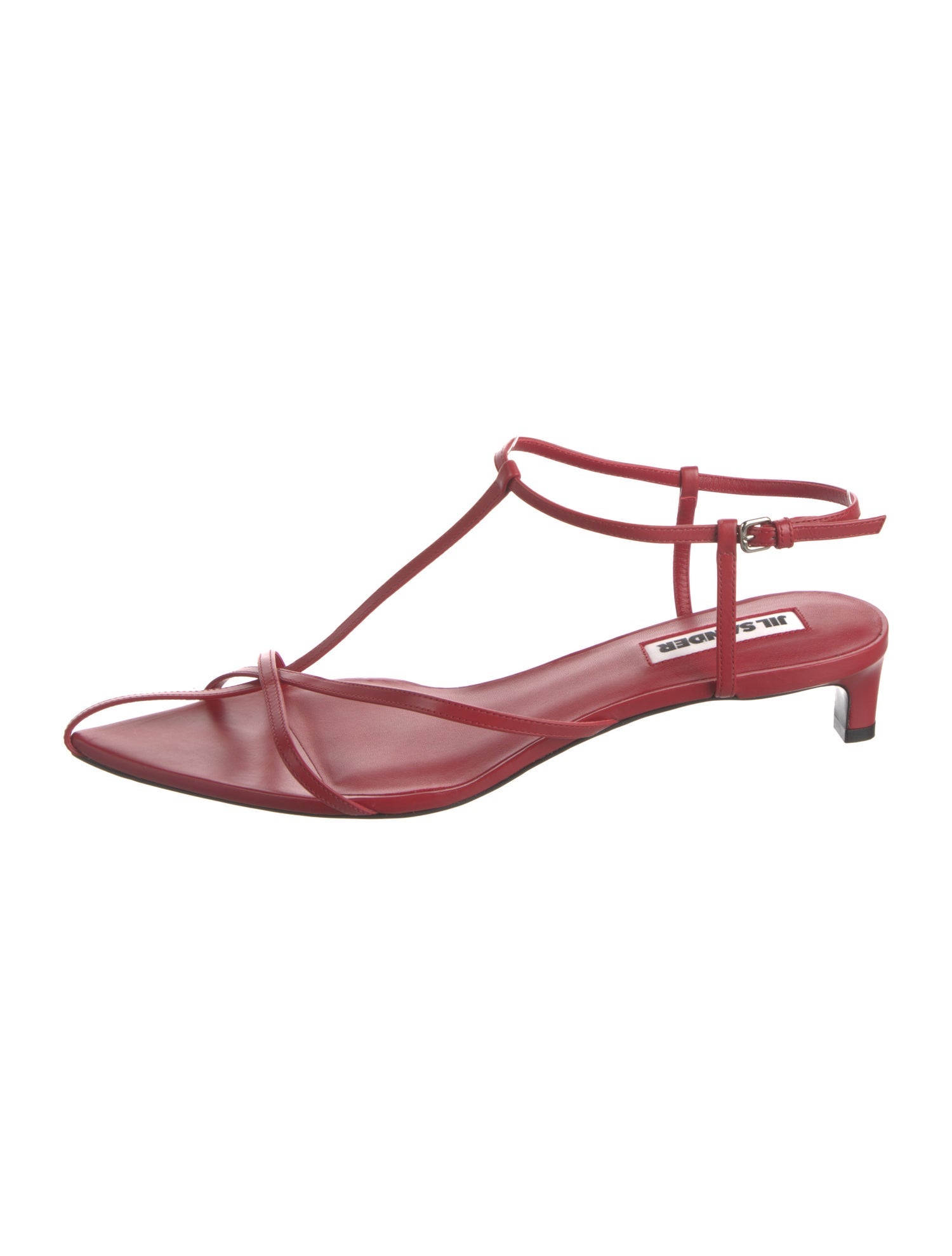 Jil Sander Leather T-Strap Pumps