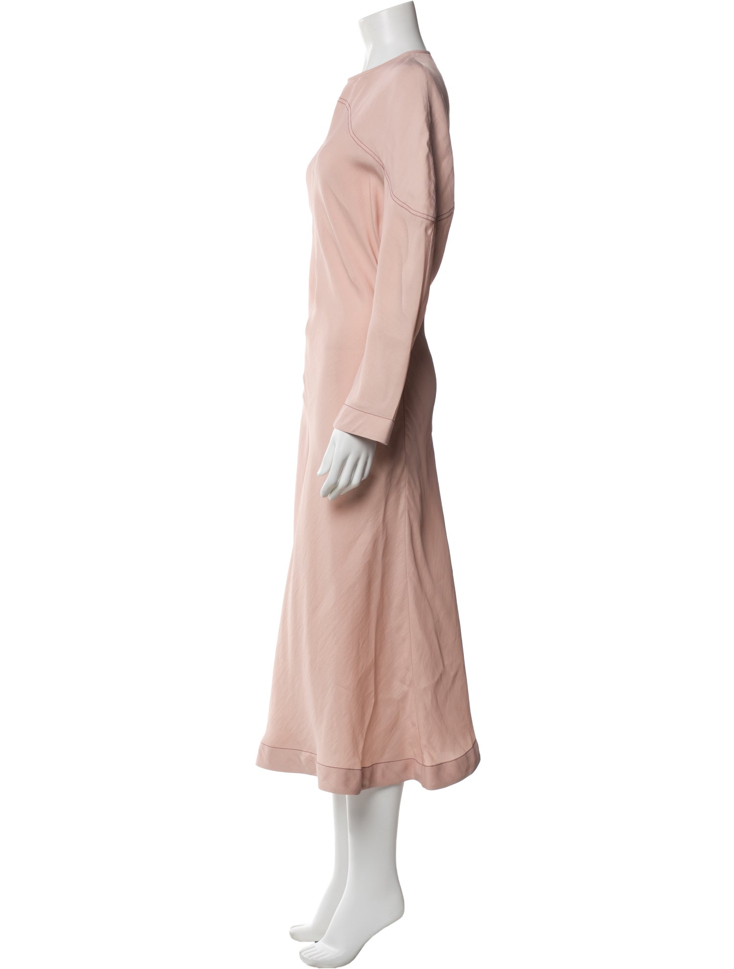 Jil Sander Crew Neck Long Dress