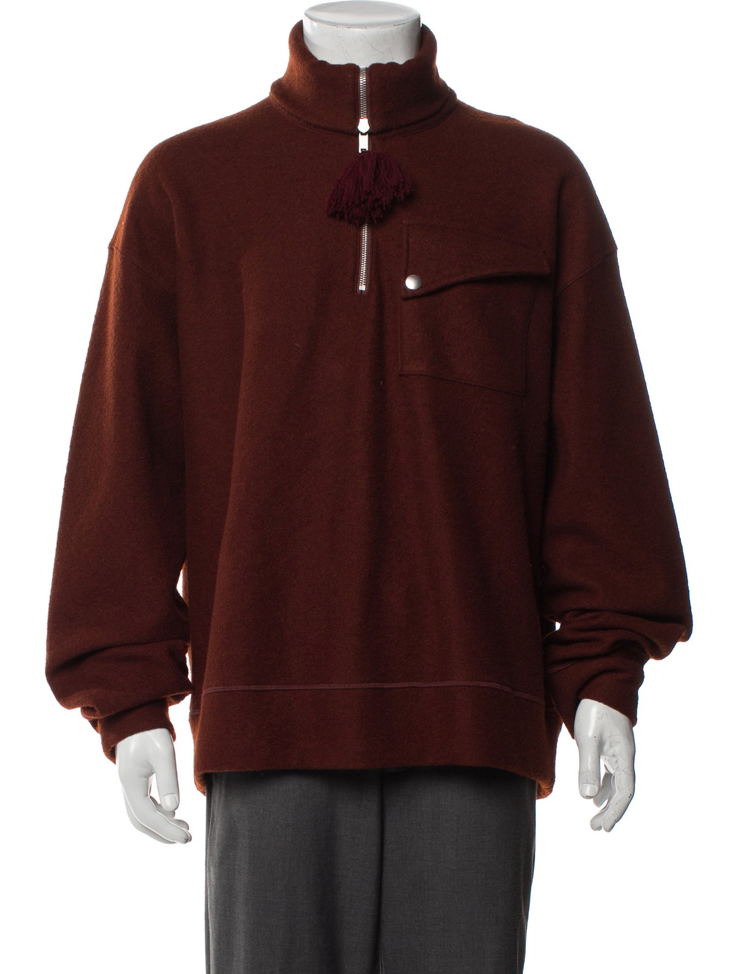 Jil Sander Wool Mock Neck Sweatshirt