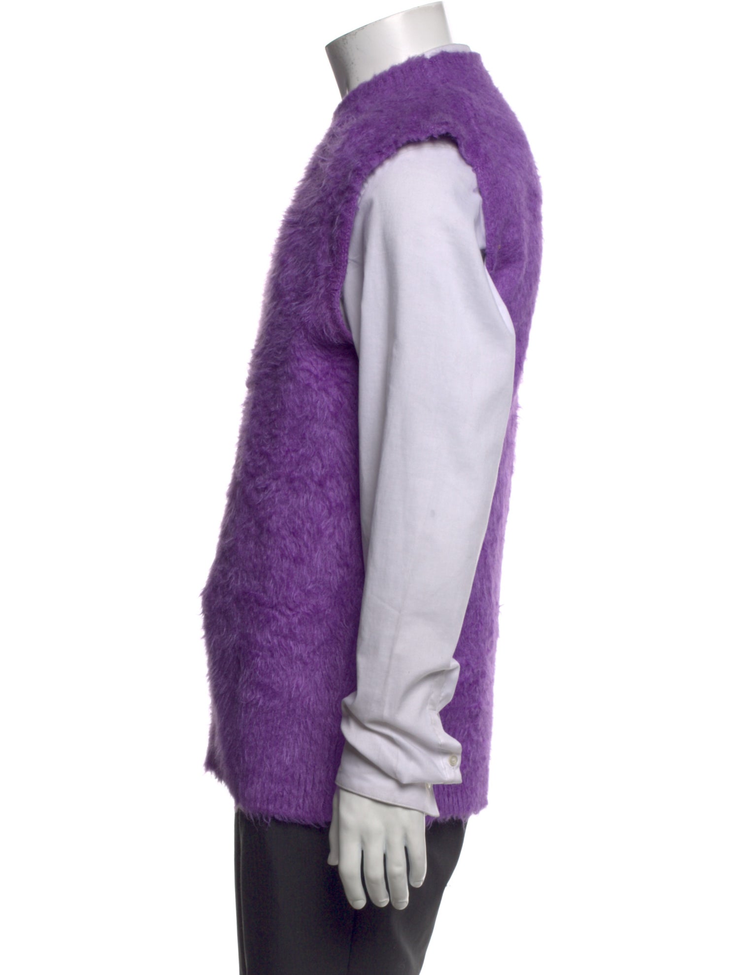 Jil Sander Silk Crew Neck Sweater Vest
