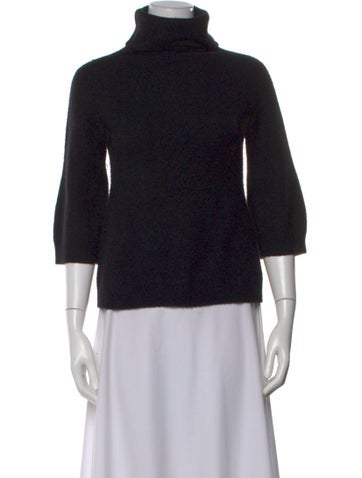 Pre-owned Jil Sander Wool Turtleneck Sweater In Black