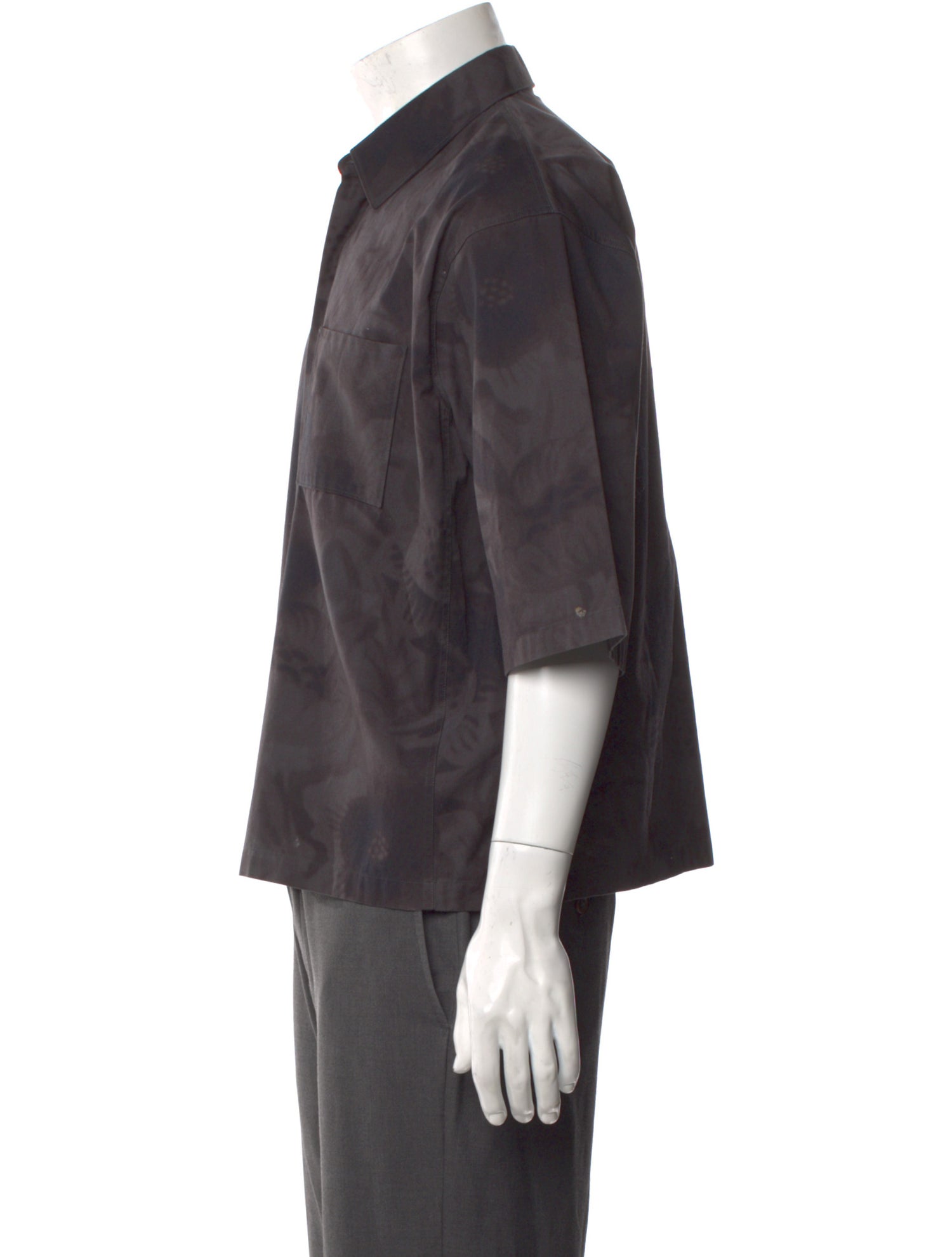 Jil Sander Patterned Short Sleeve Dress Shirt
