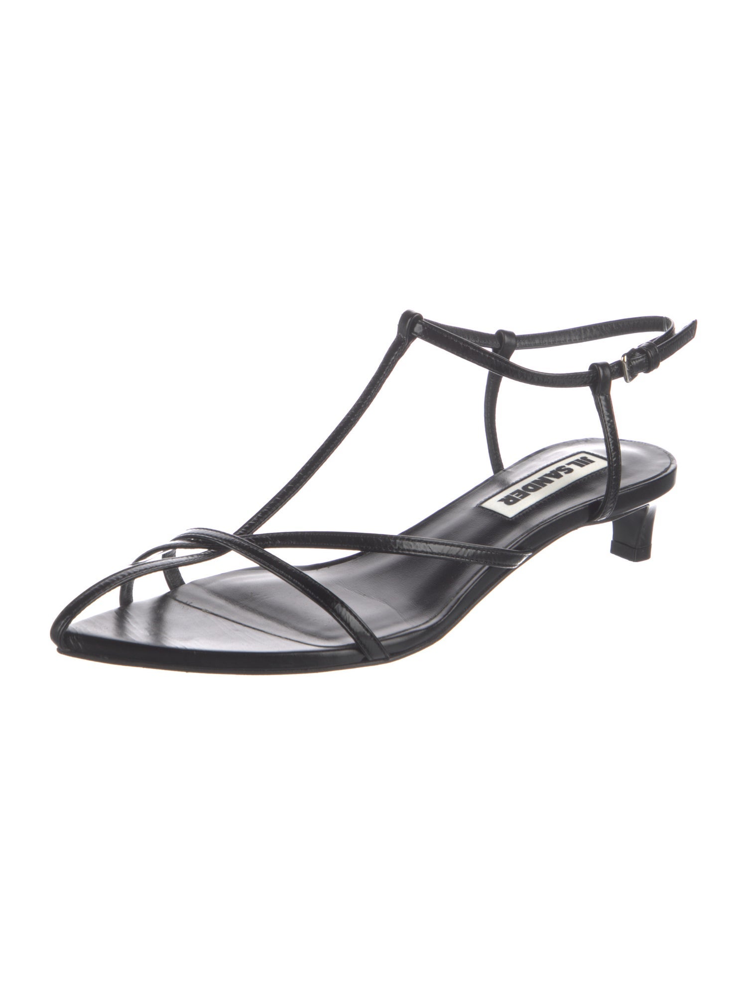 Jil Sander Leather T-Strap Sandals