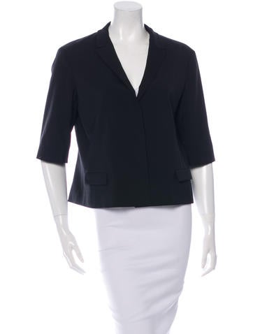 Jil Sander Virgin Wool Narrow Lapel Blazer